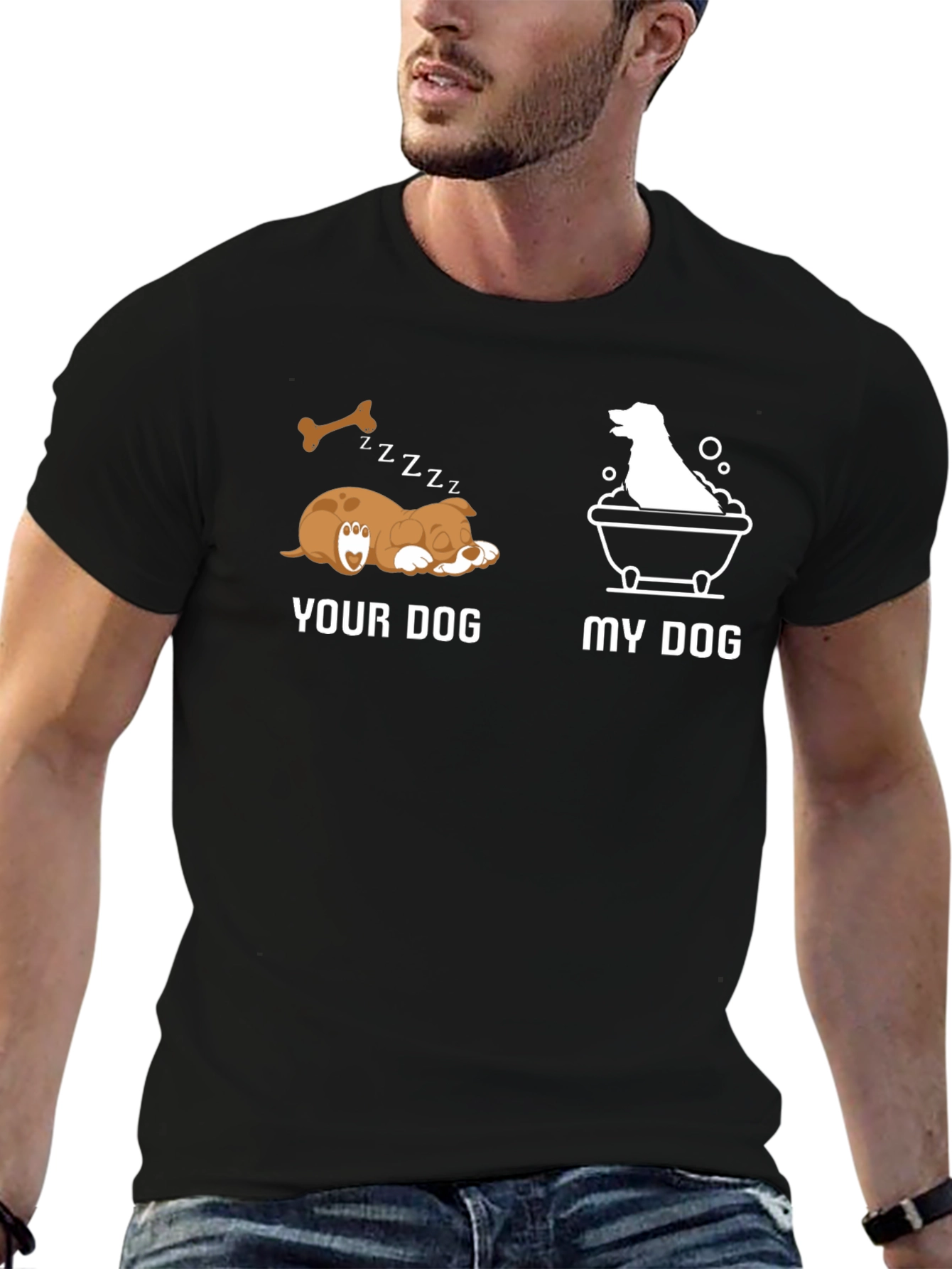 Funny Dog T-Shirt - Your Dog vs. My Dog