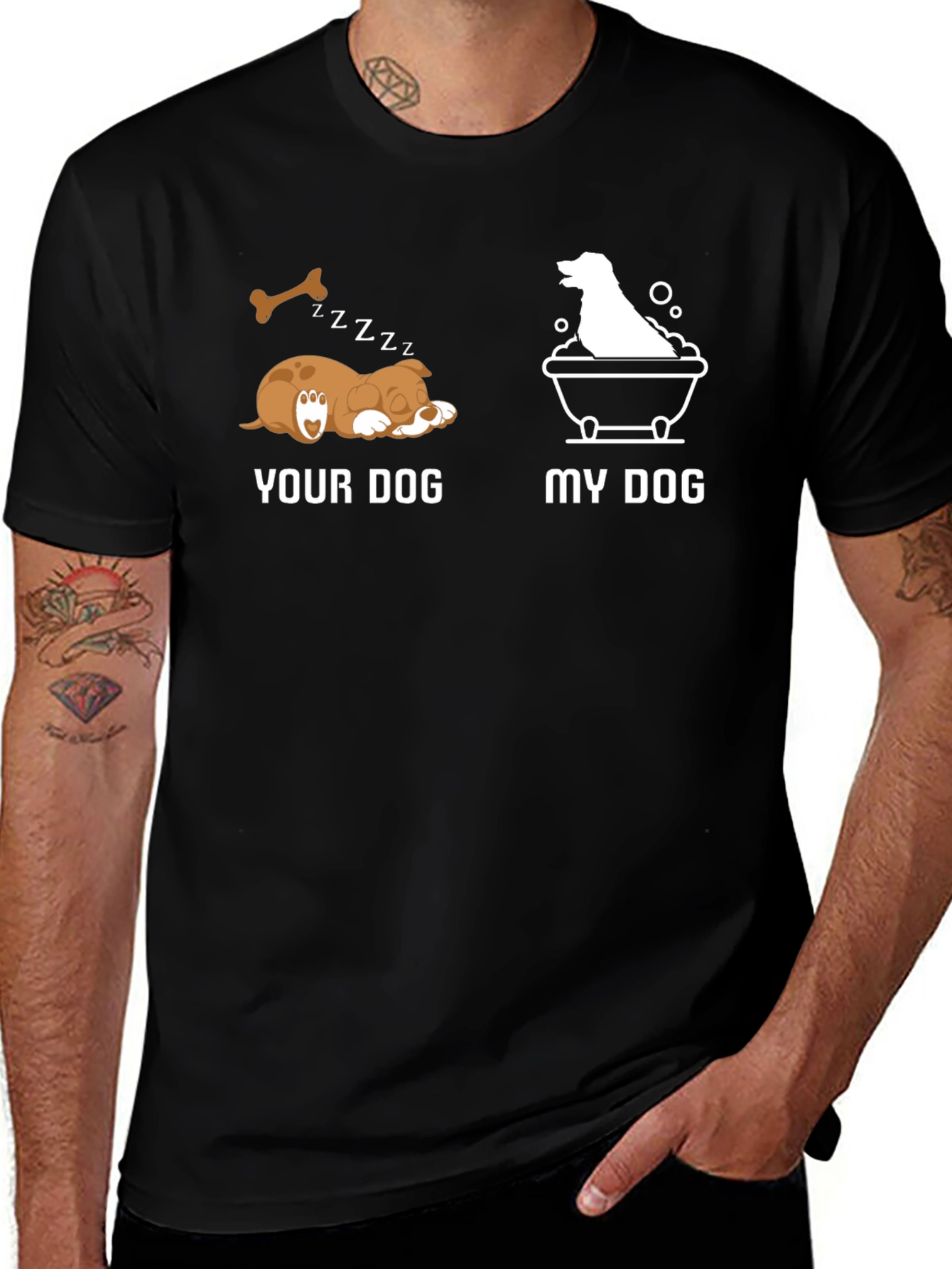 Funny Dog T-Shirt - Your Dog vs. My Dog