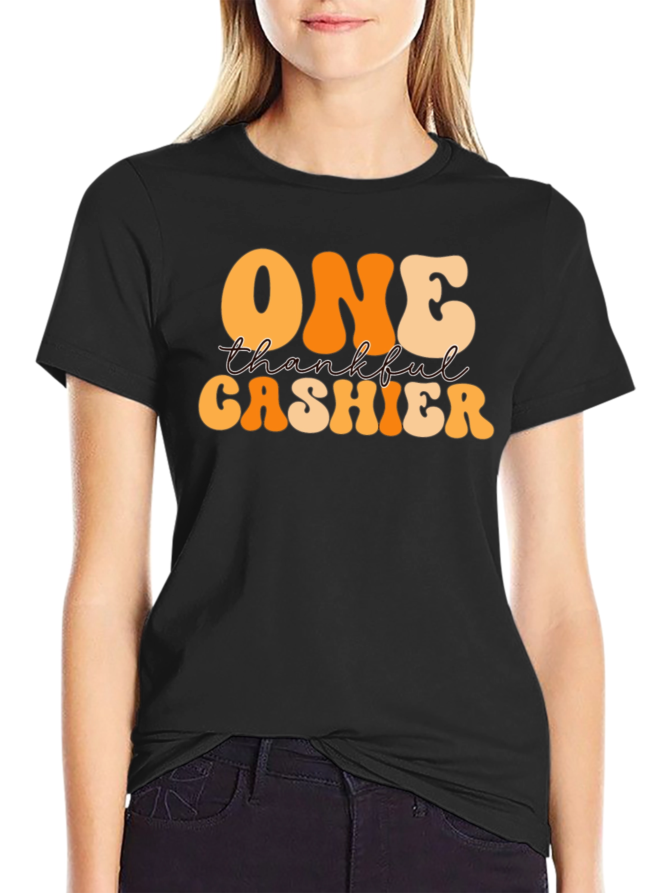 One Thankful Cashier Graphic T-Shirt