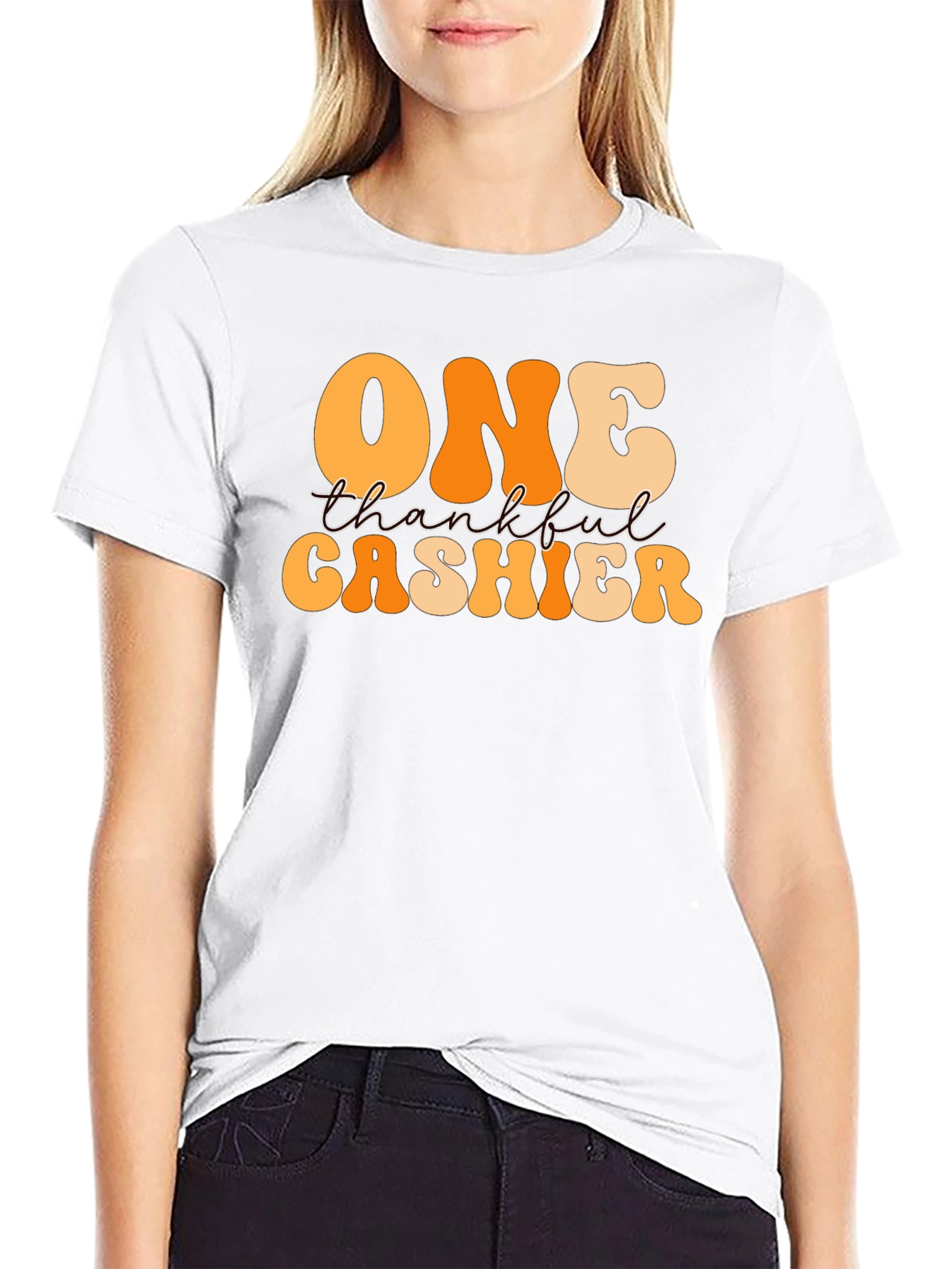 One Thankful Cashier Graphic T-Shirt