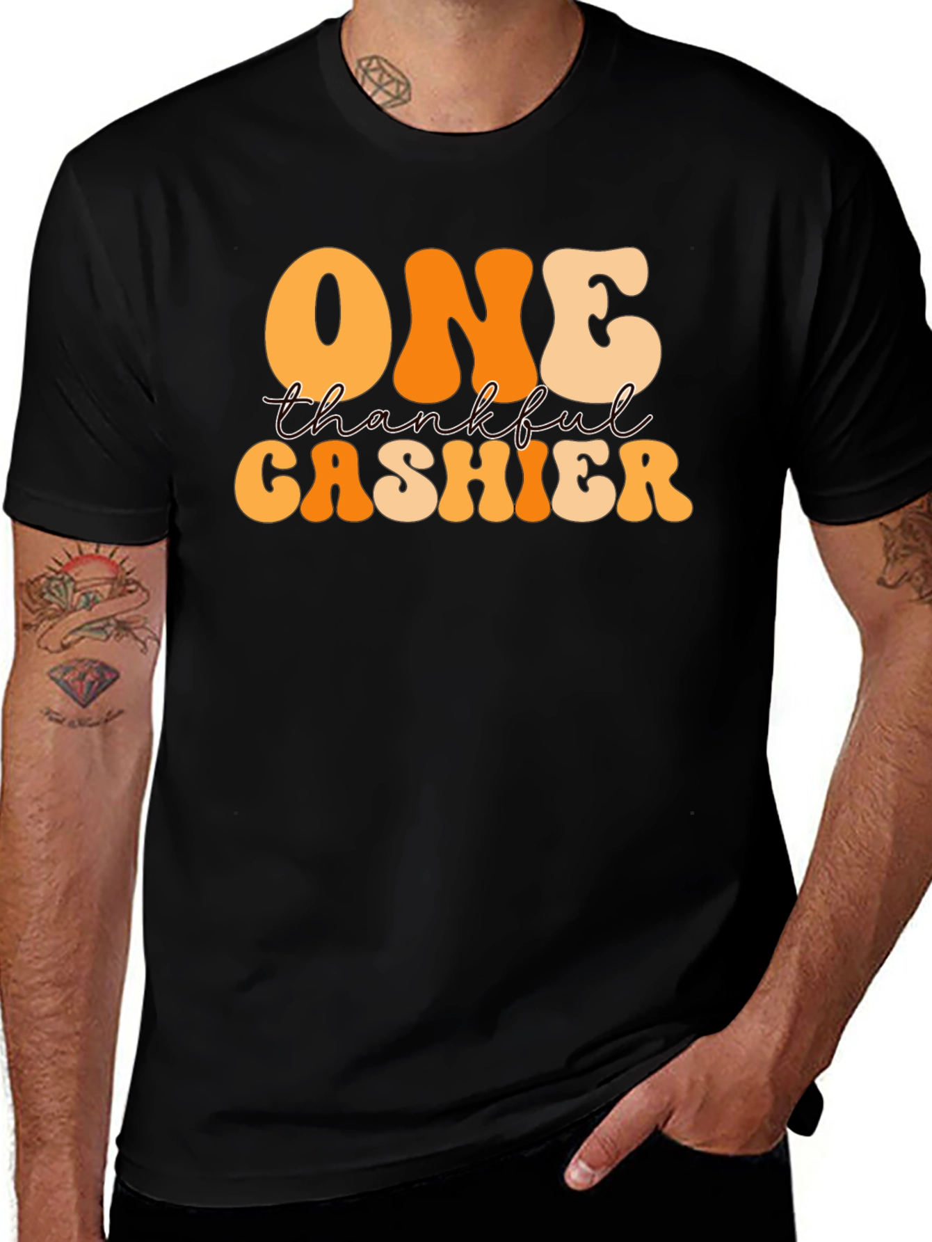 One Thankful Cashier Graphic T-Shirt