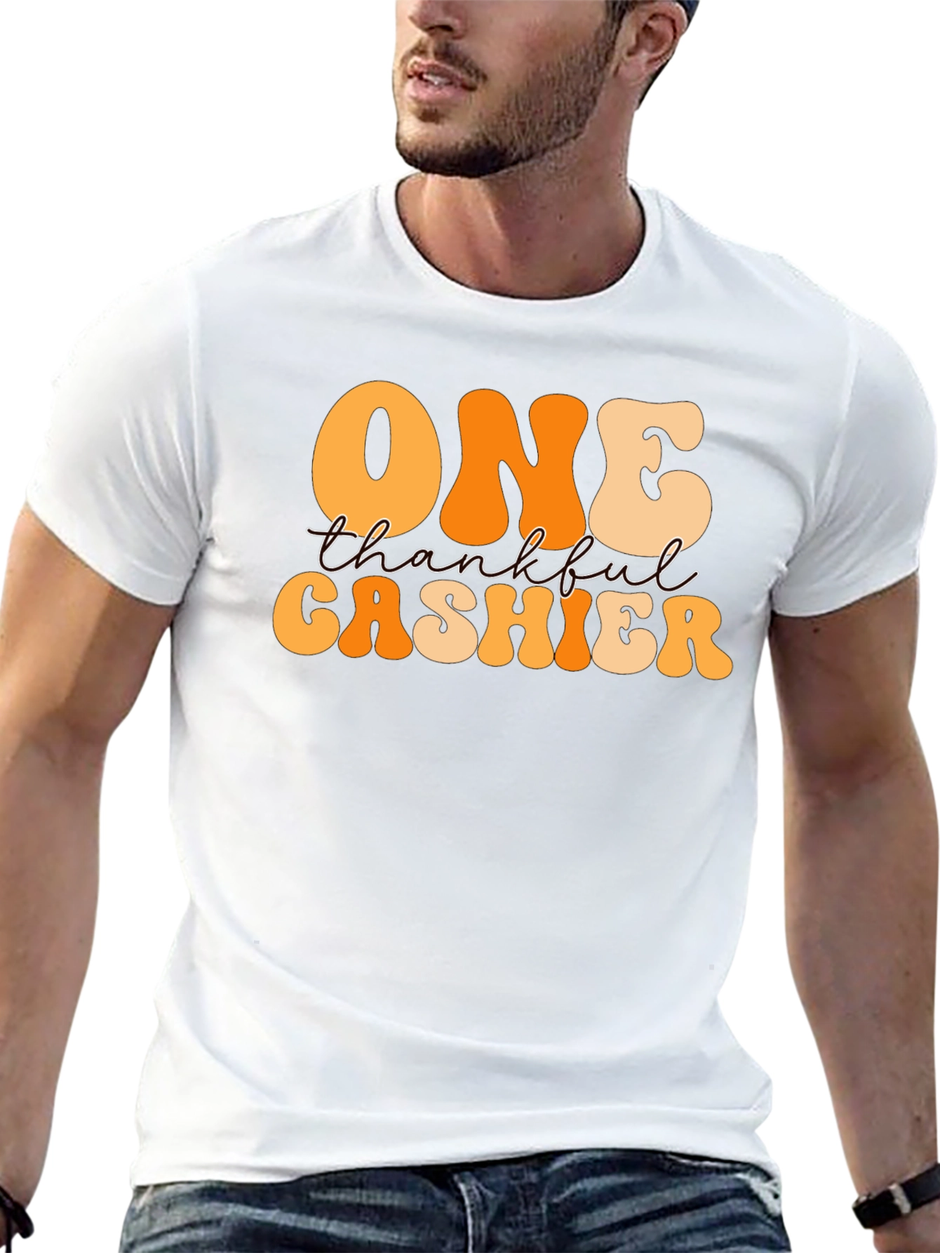 One Thankful Cashier Graphic T-Shirt