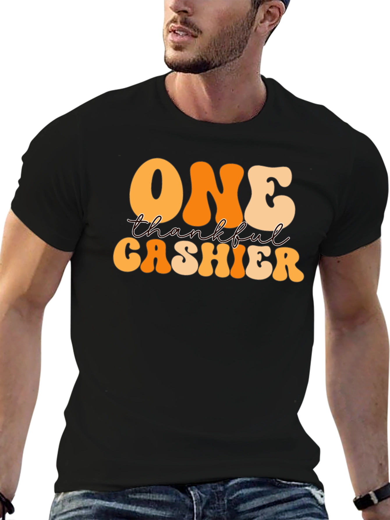 One Thankful Cashier Graphic T-Shirt