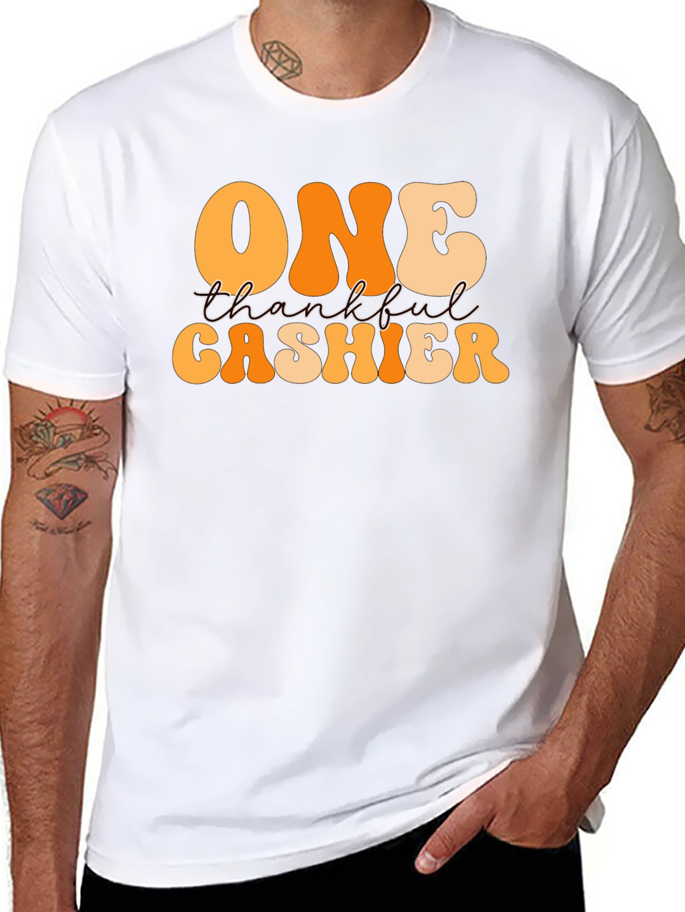 One Thankful Cashier Graphic T-Shirt