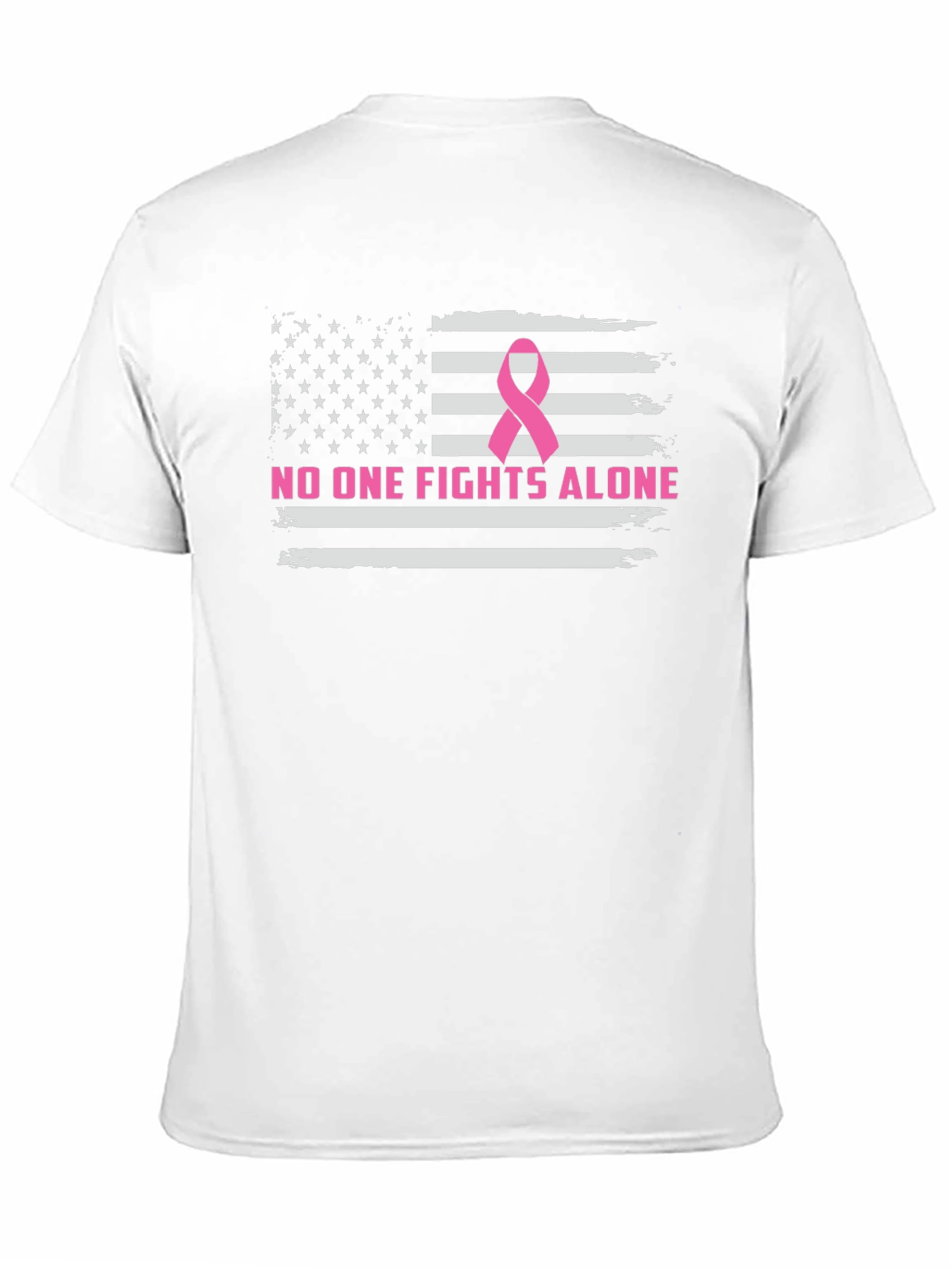 Breast Cancer Awareness US Flag T-Shirt