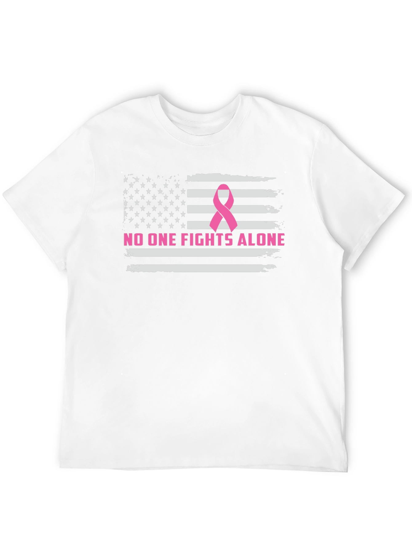 Breast Cancer Awareness US Flag T-Shirt