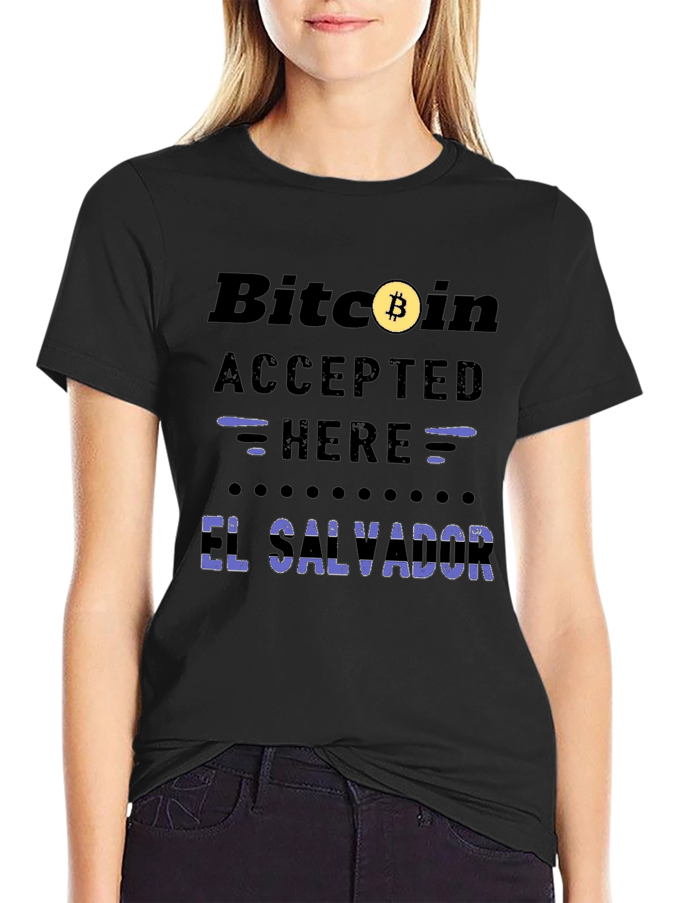 Bitcoin Accepted Here El Salvador T-Shirt
