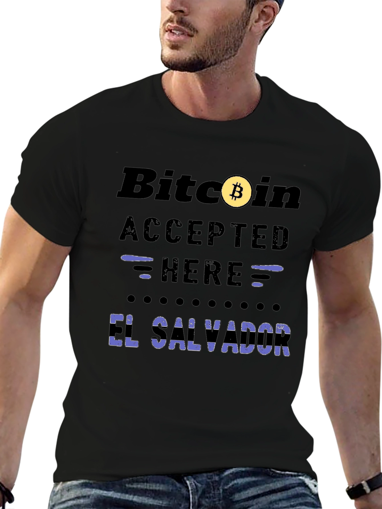 Bitcoin Accepted Here El Salvador T-Shirt