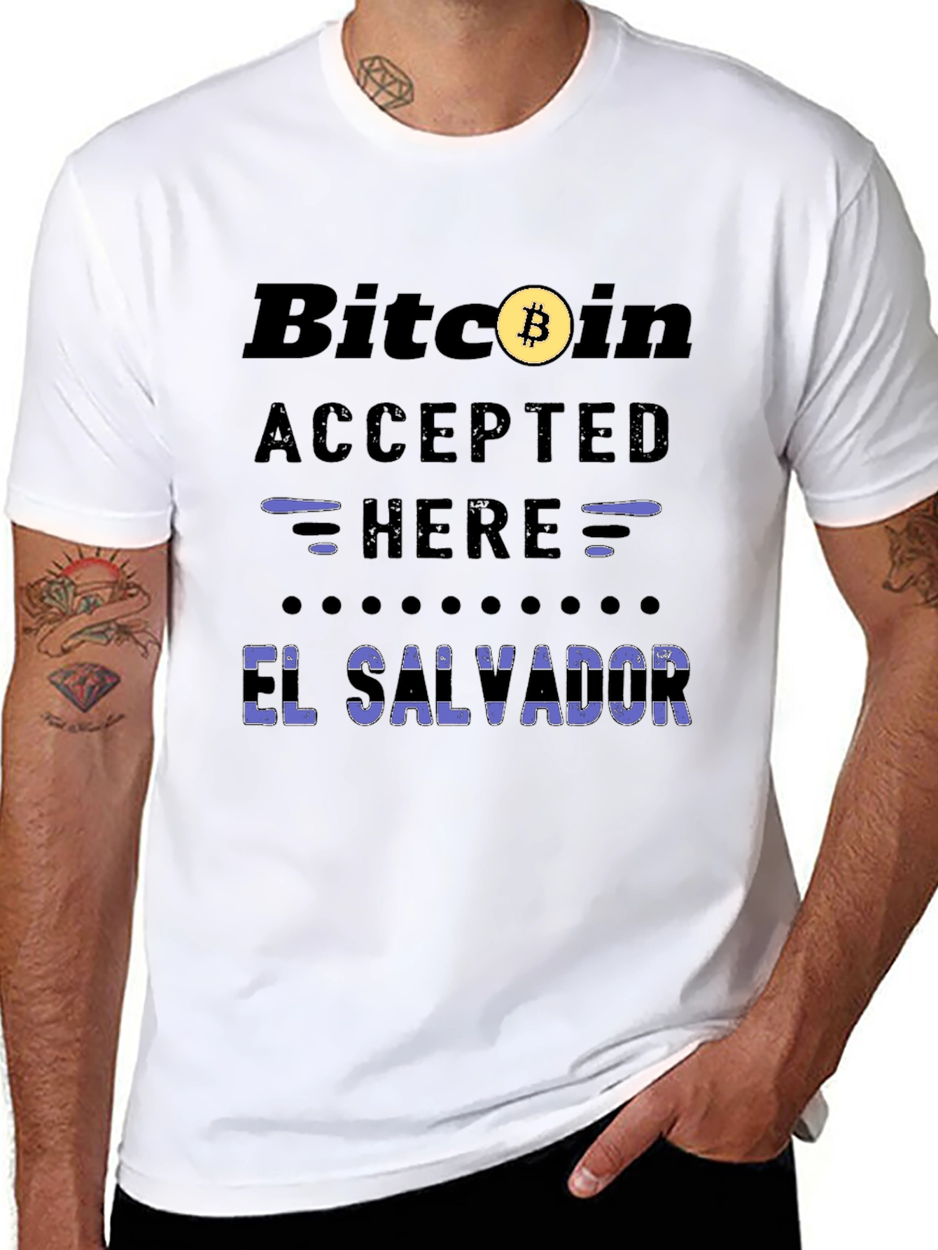 Bitcoin Accepted Here El Salvador T-Shirt