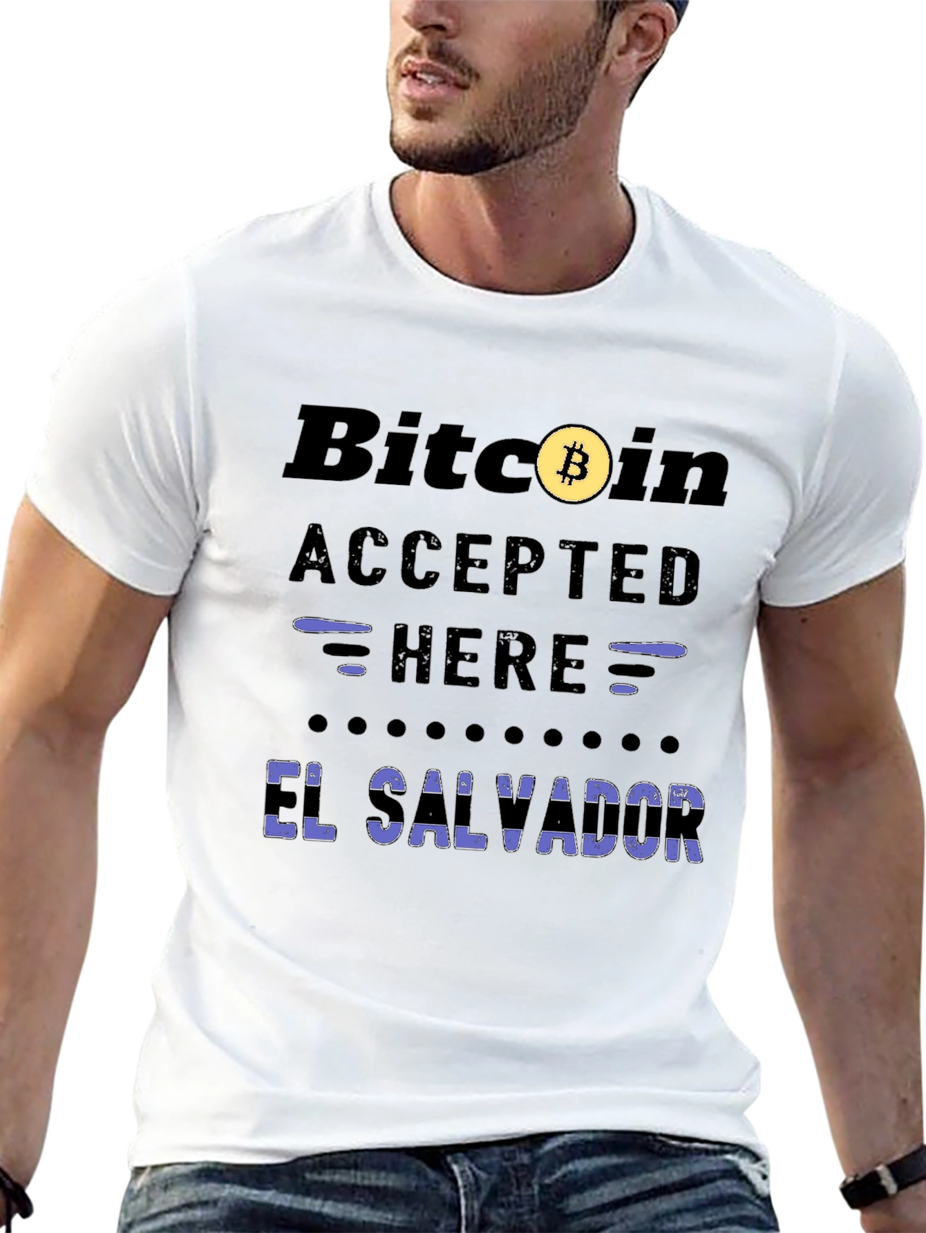 Bitcoin Accepted Here El Salvador T-Shirt