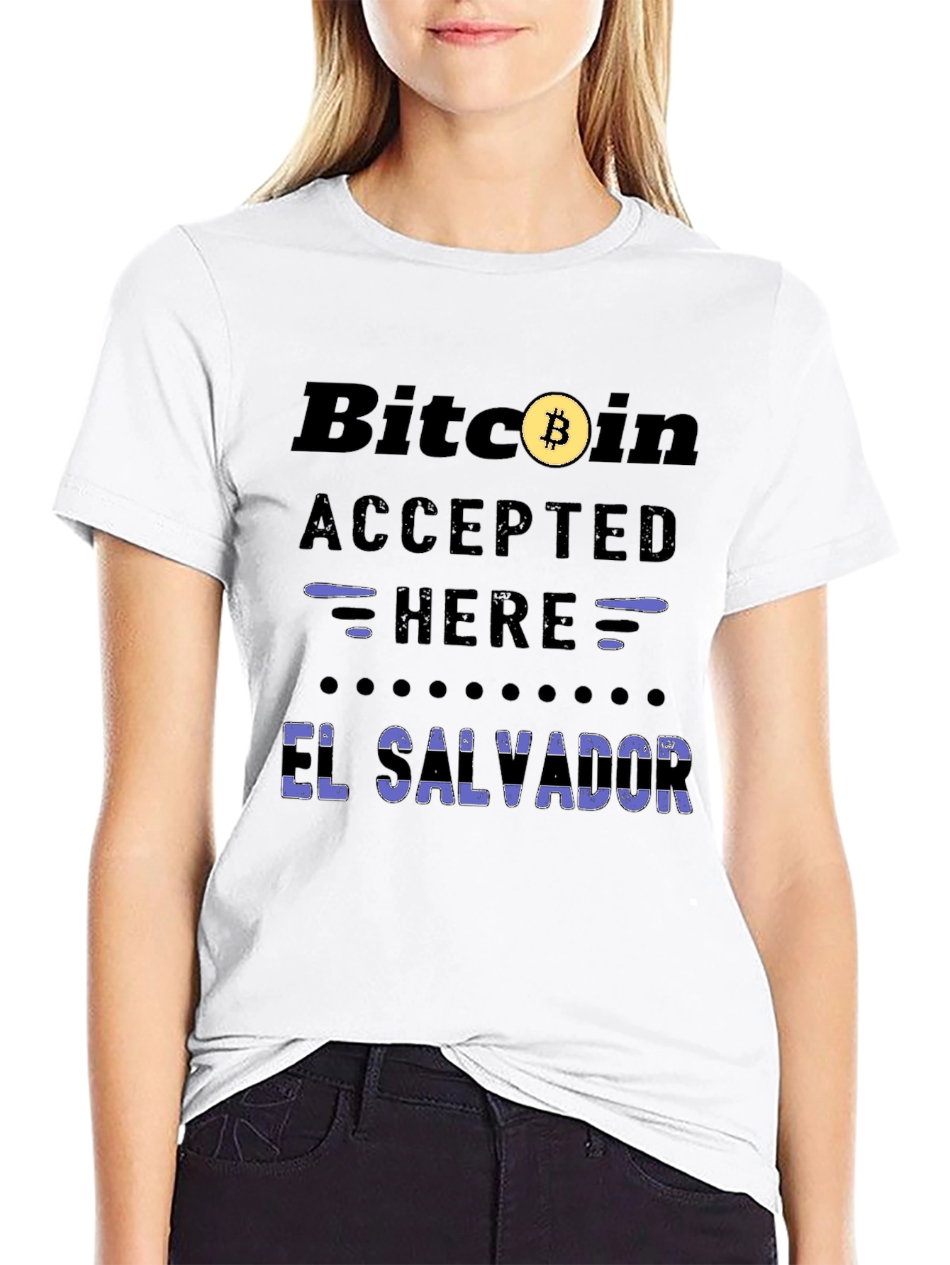 Bitcoin Accepted Here El Salvador T-Shirt