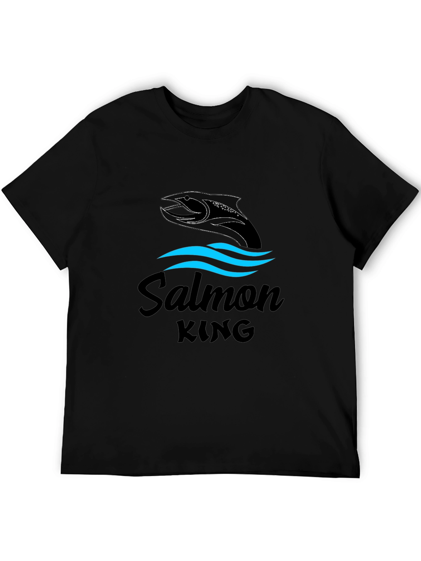 Salmon King Black Graphic Tee