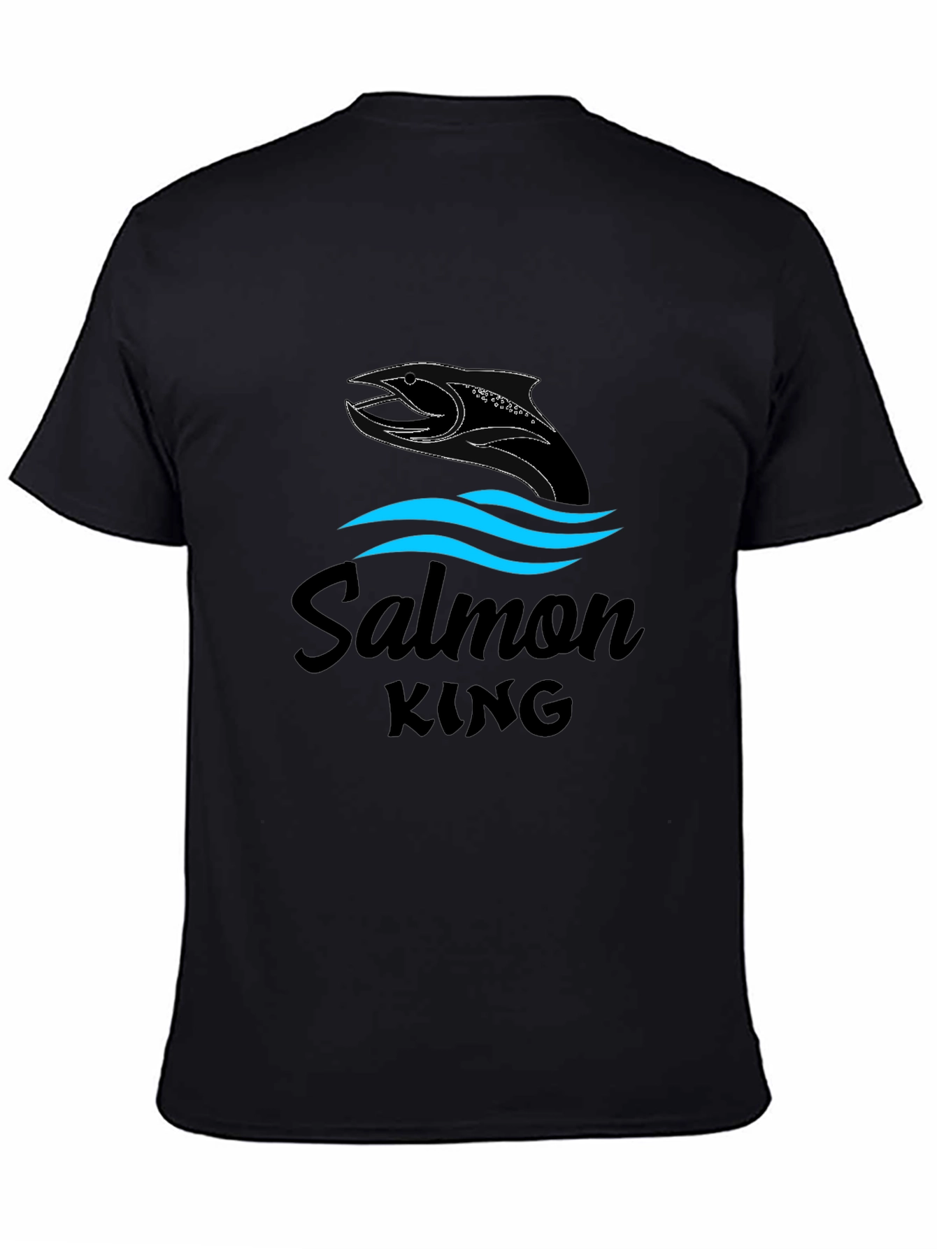 Salmon King Black Graphic Tee
