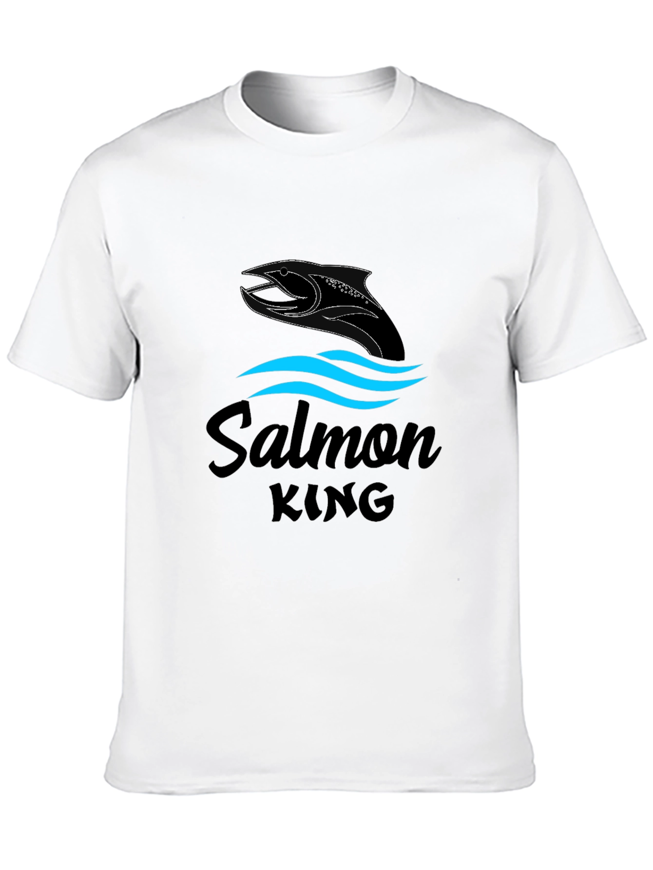 Salmon King Black Graphic Tee