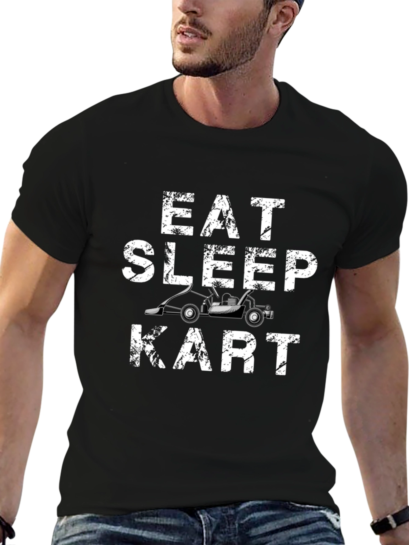 Eat Sleep Kart Black T-Shirt
