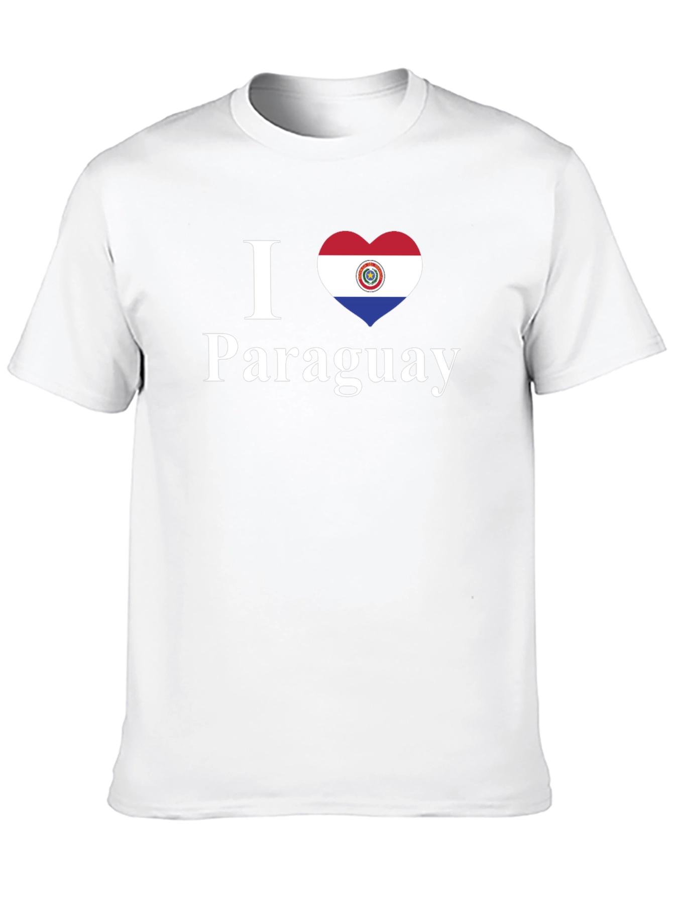 I Love Paraguay T-Shirt - Paraguay Flag Heart Design