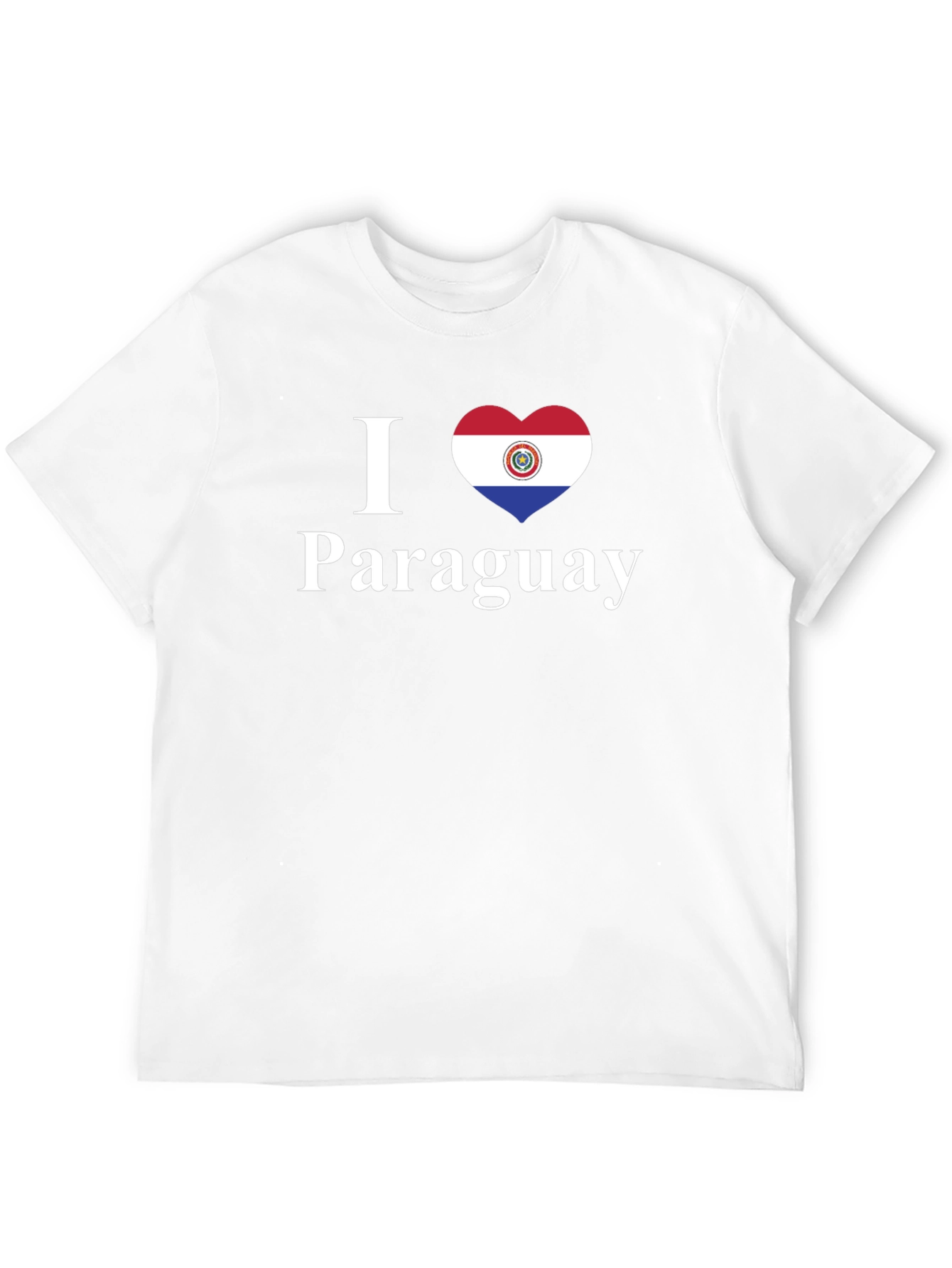 I Love Paraguay T-Shirt - Paraguay Flag Heart Design