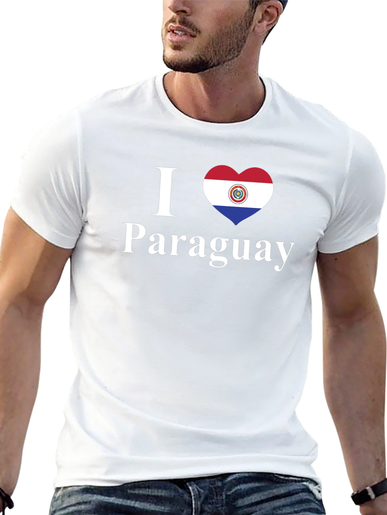 I Love Paraguay T-Shirt - Paraguay Flag Heart Design