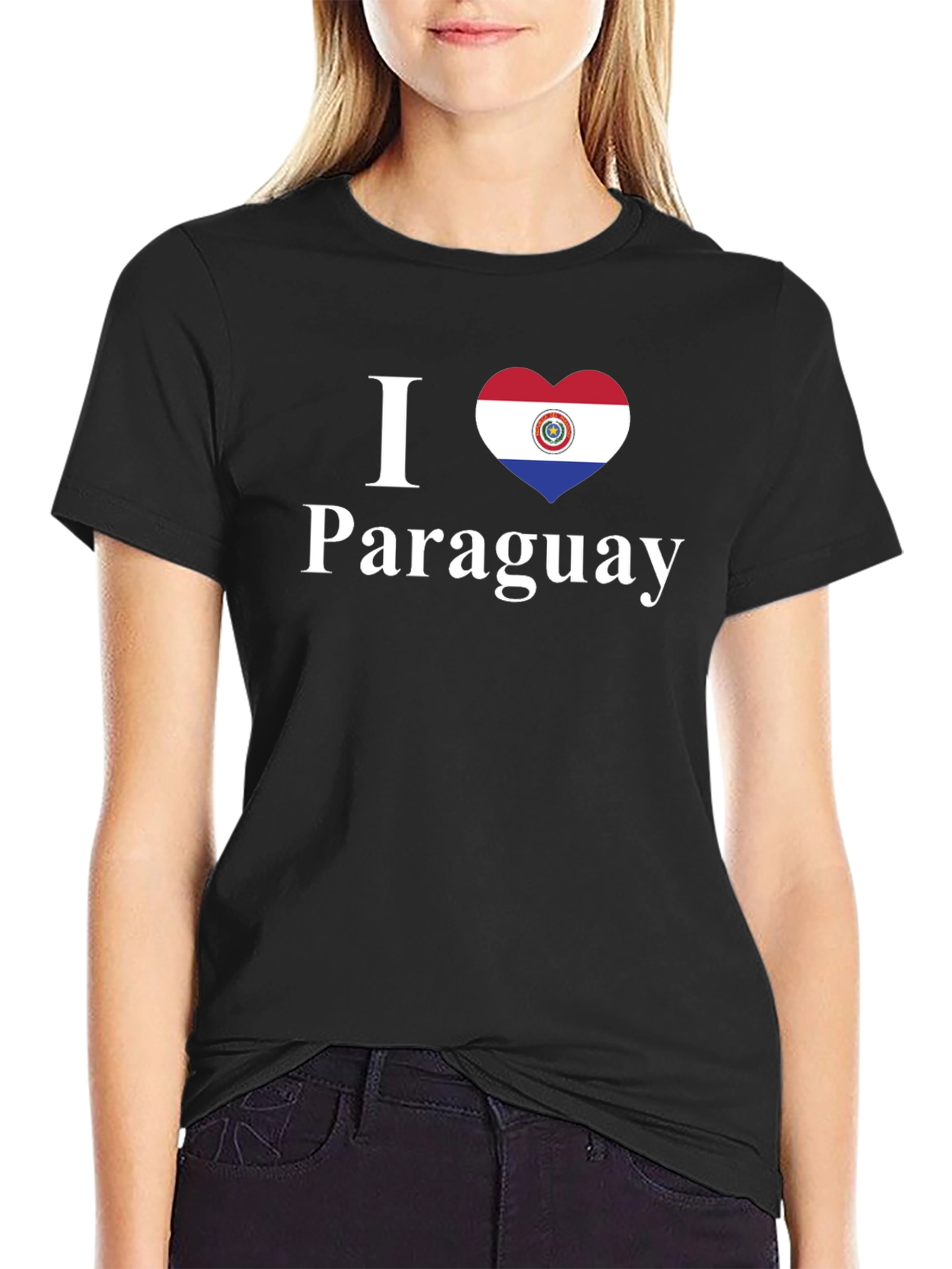 I Love Paraguay T-Shirt - Paraguay Flag Heart Design