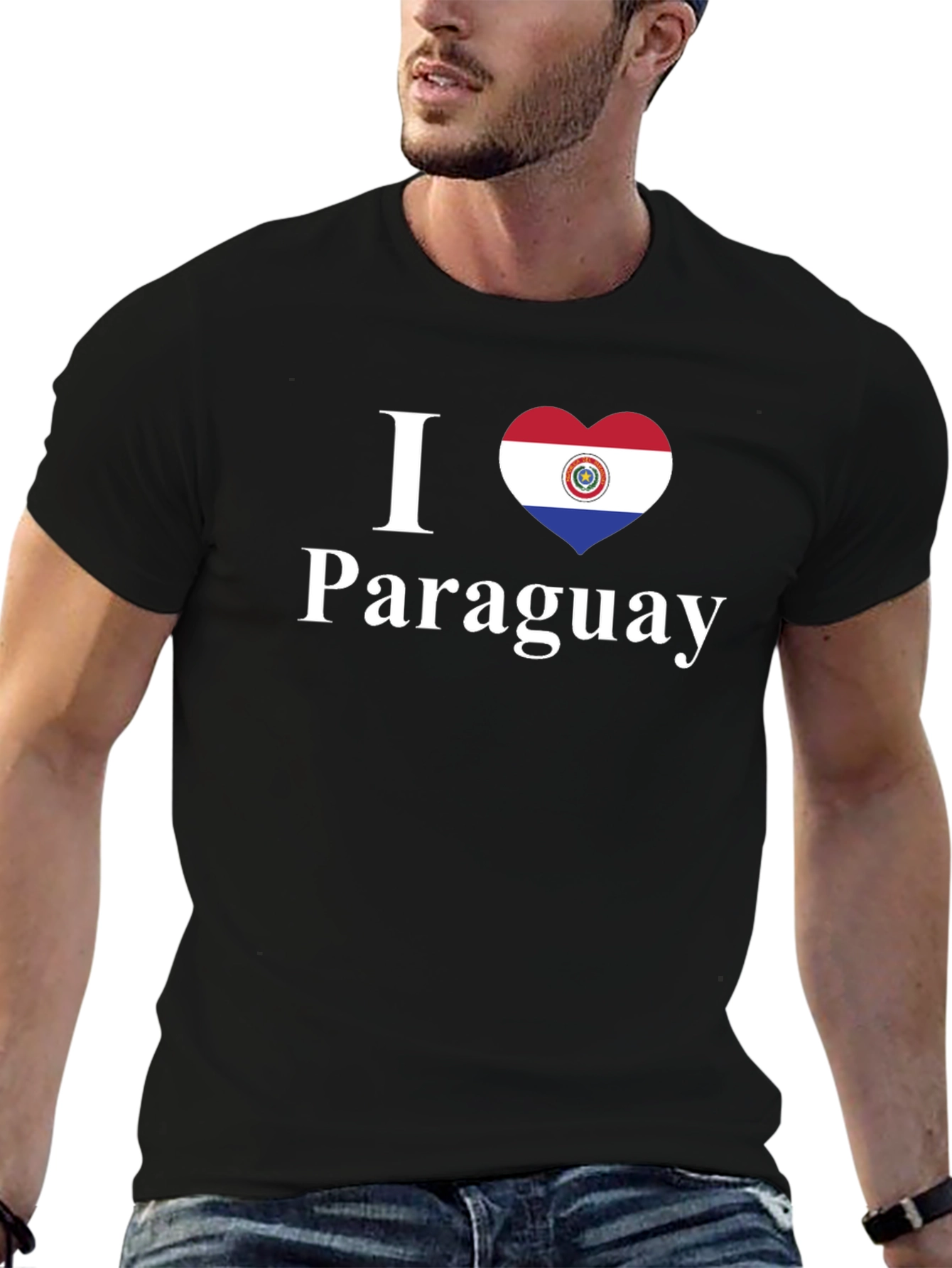 I Love Paraguay T-Shirt - Paraguay Flag Heart Design