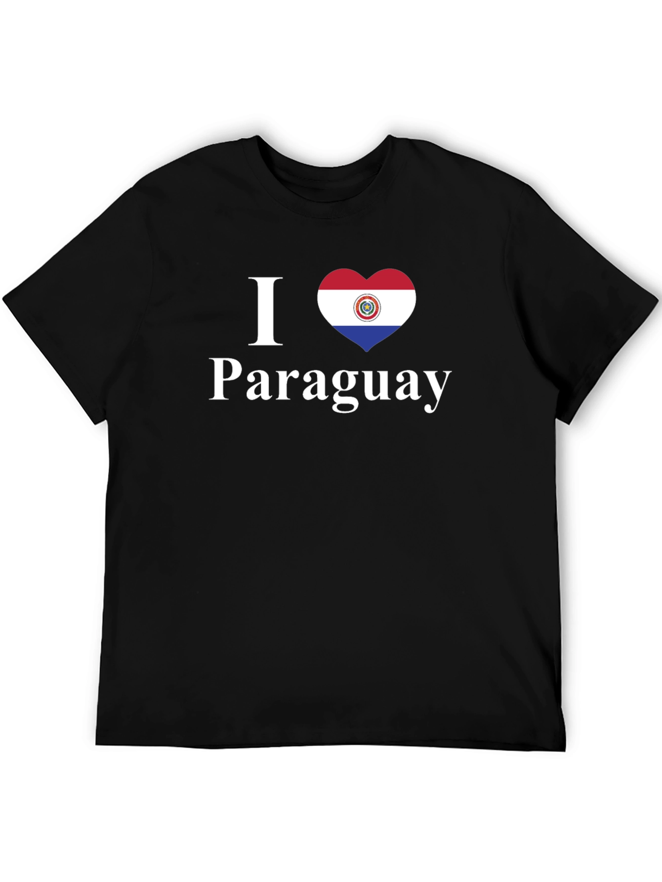 I Love Paraguay T-Shirt - Paraguay Flag Heart Design