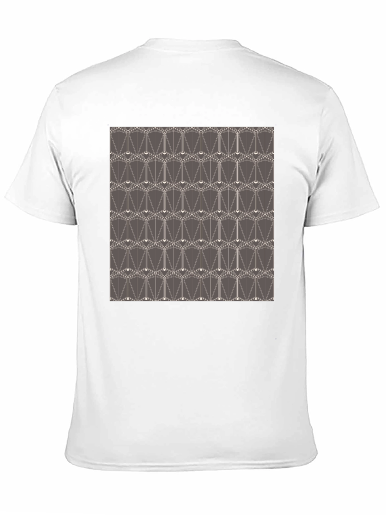 Geometric Pattern Tee - Modern Design Black T-Shirt