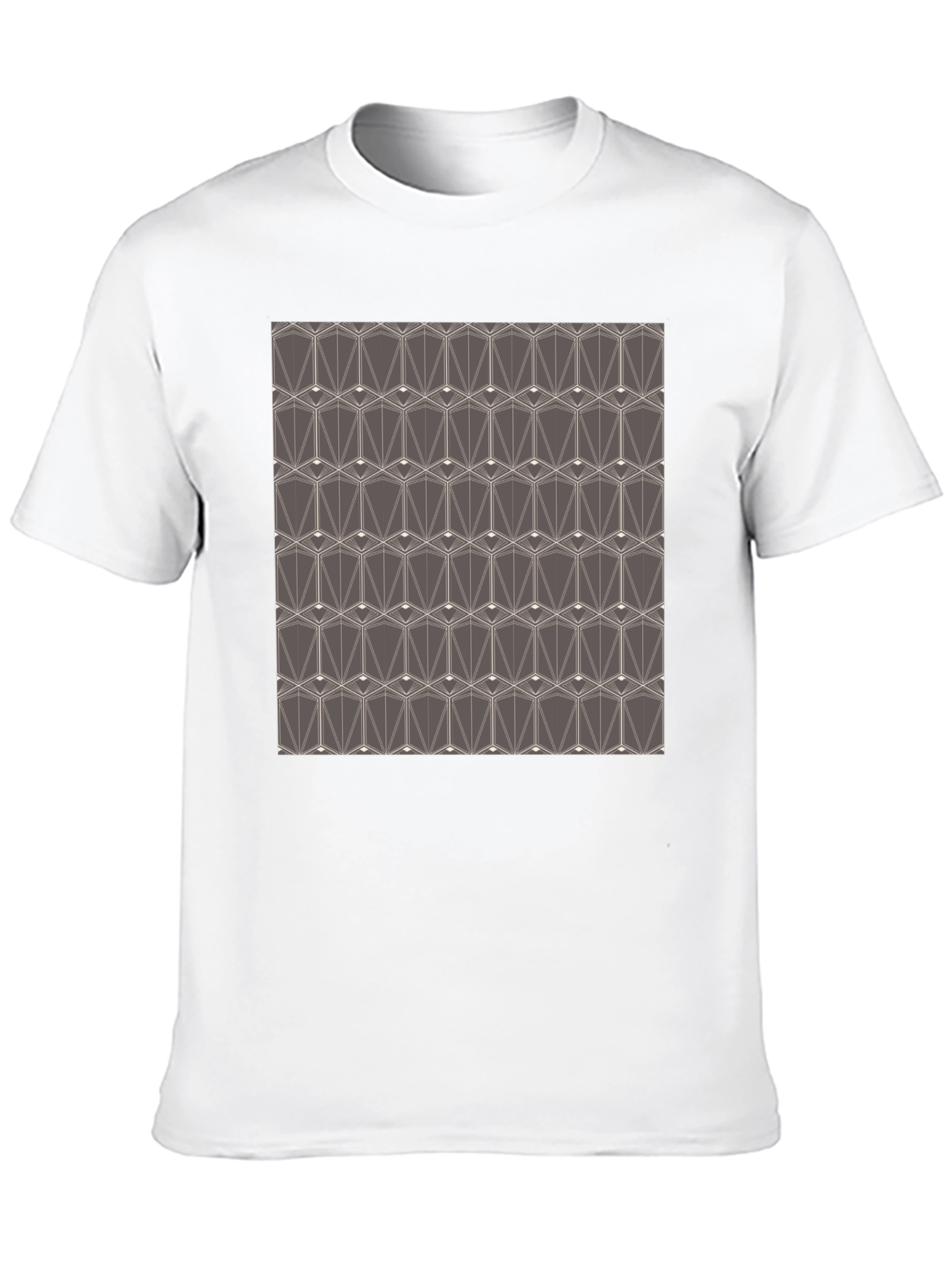 Geometric Pattern Tee - Modern Design Black T-Shirt