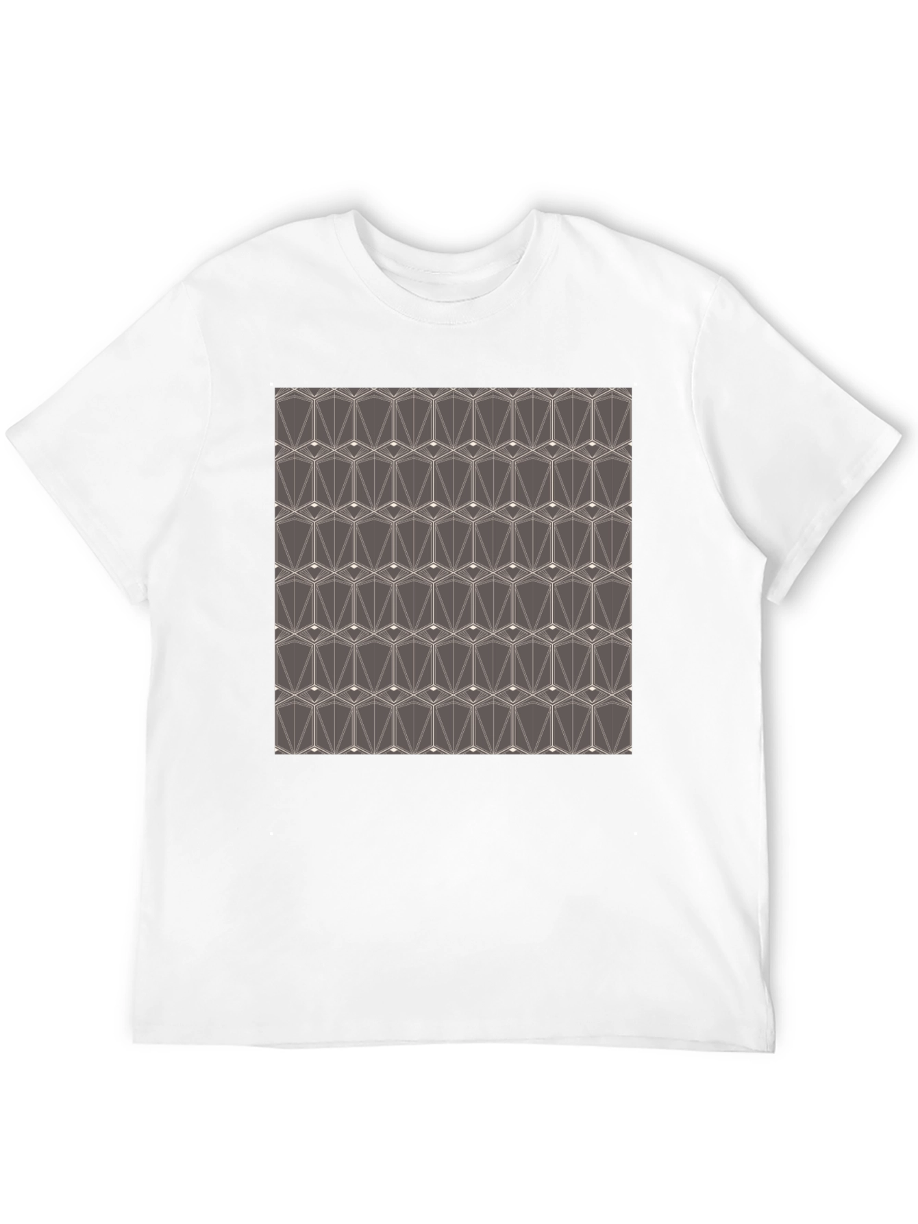 Geometric Pattern Tee - Modern Design Black T-Shirt