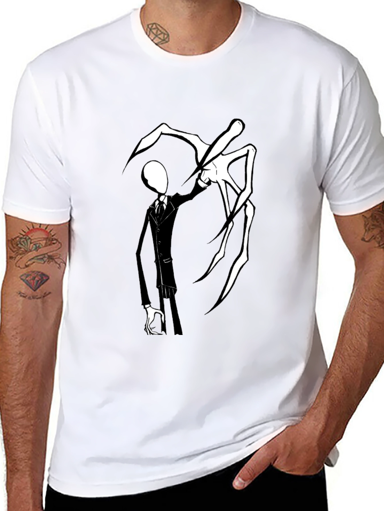 Slenderman Black Graphic Tee