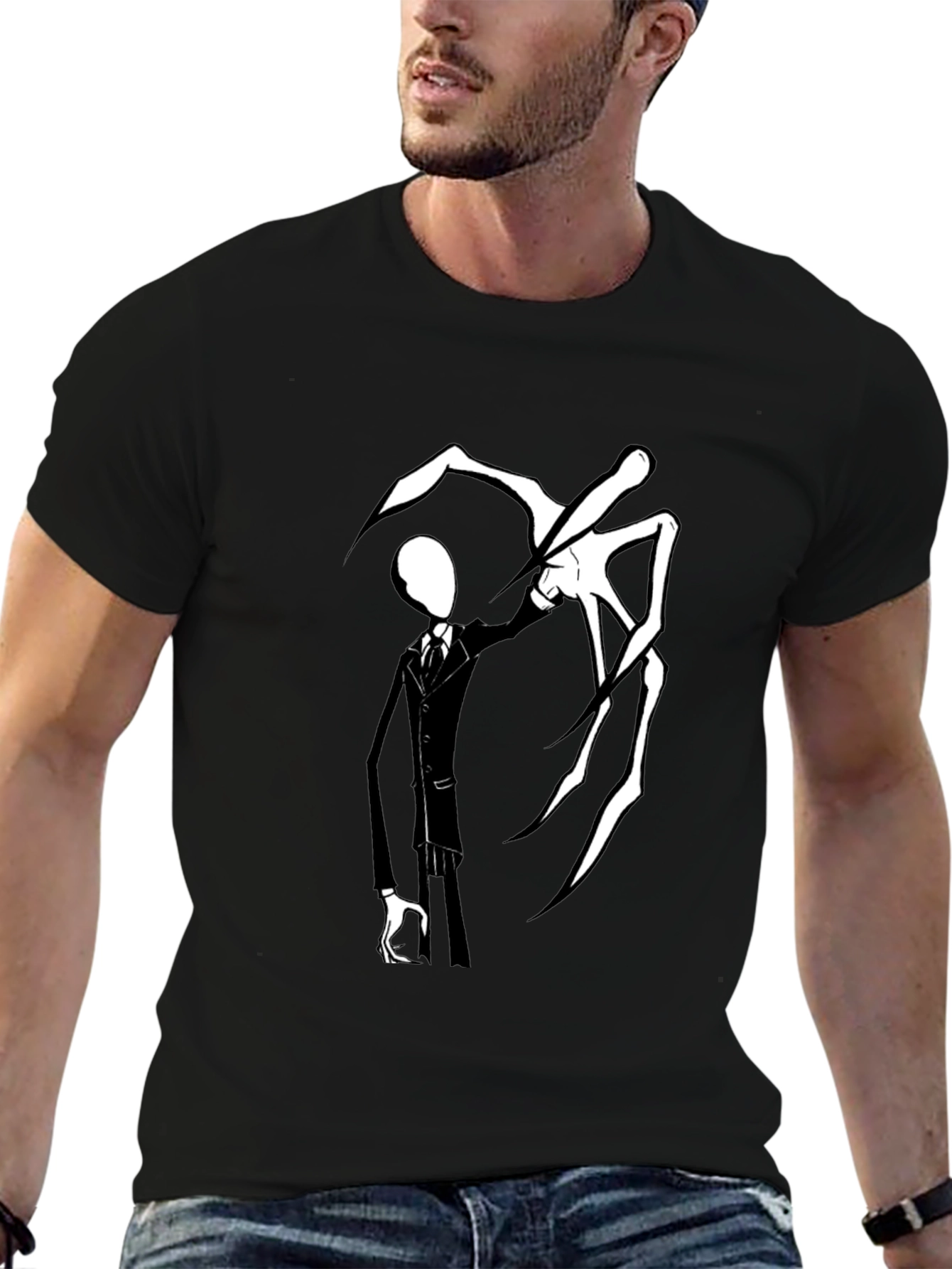 Slenderman Black Graphic Tee