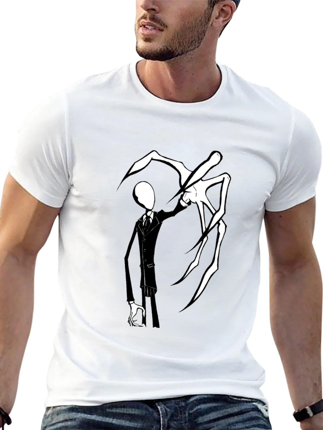 Slenderman Black Graphic Tee