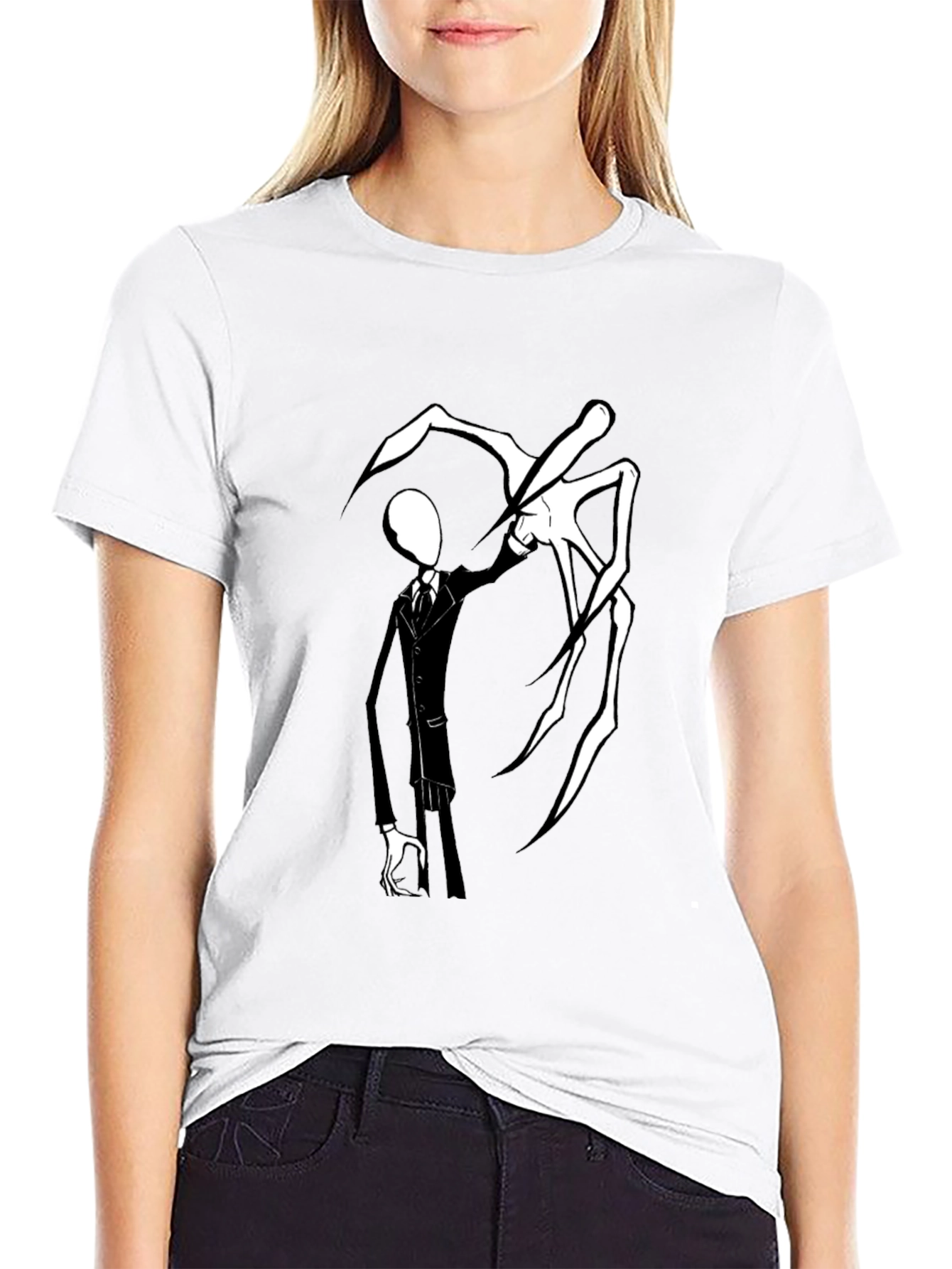 Slenderman Black Graphic Tee