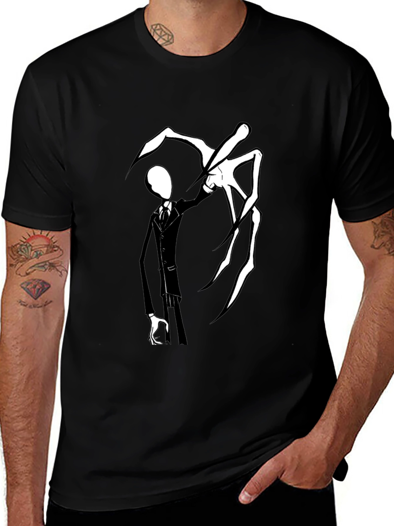 Slenderman Black Graphic Tee