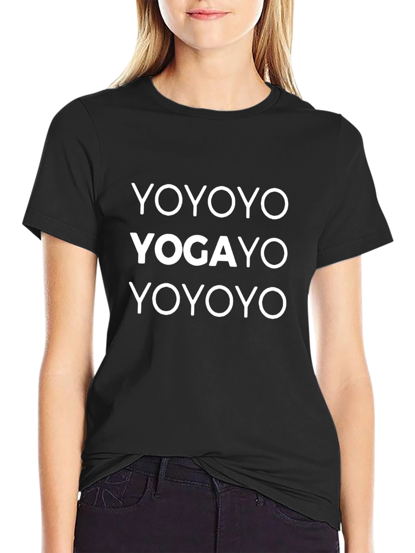 YoYoYo YogaYo YoYoYo Black T-Shirt