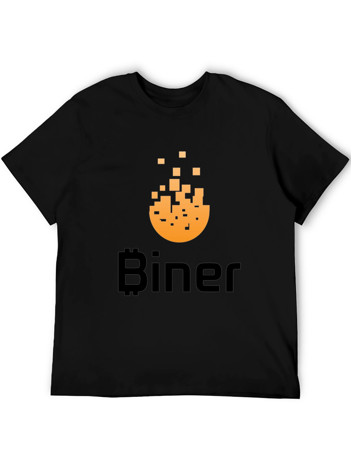 Biner Bitcoin Pixel Art T-Shirt - Crypto Enthusiast Tee