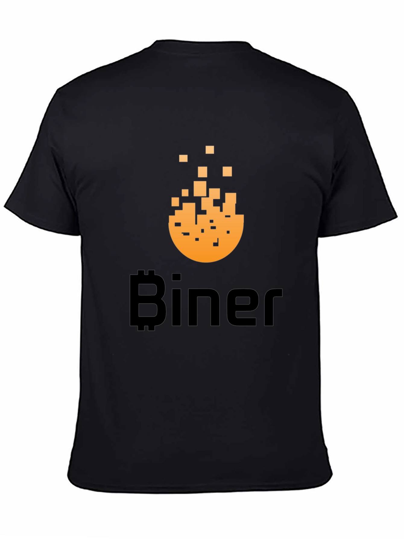 Biner Bitcoin Pixel Art T-Shirt - Crypto Enthusiast Tee