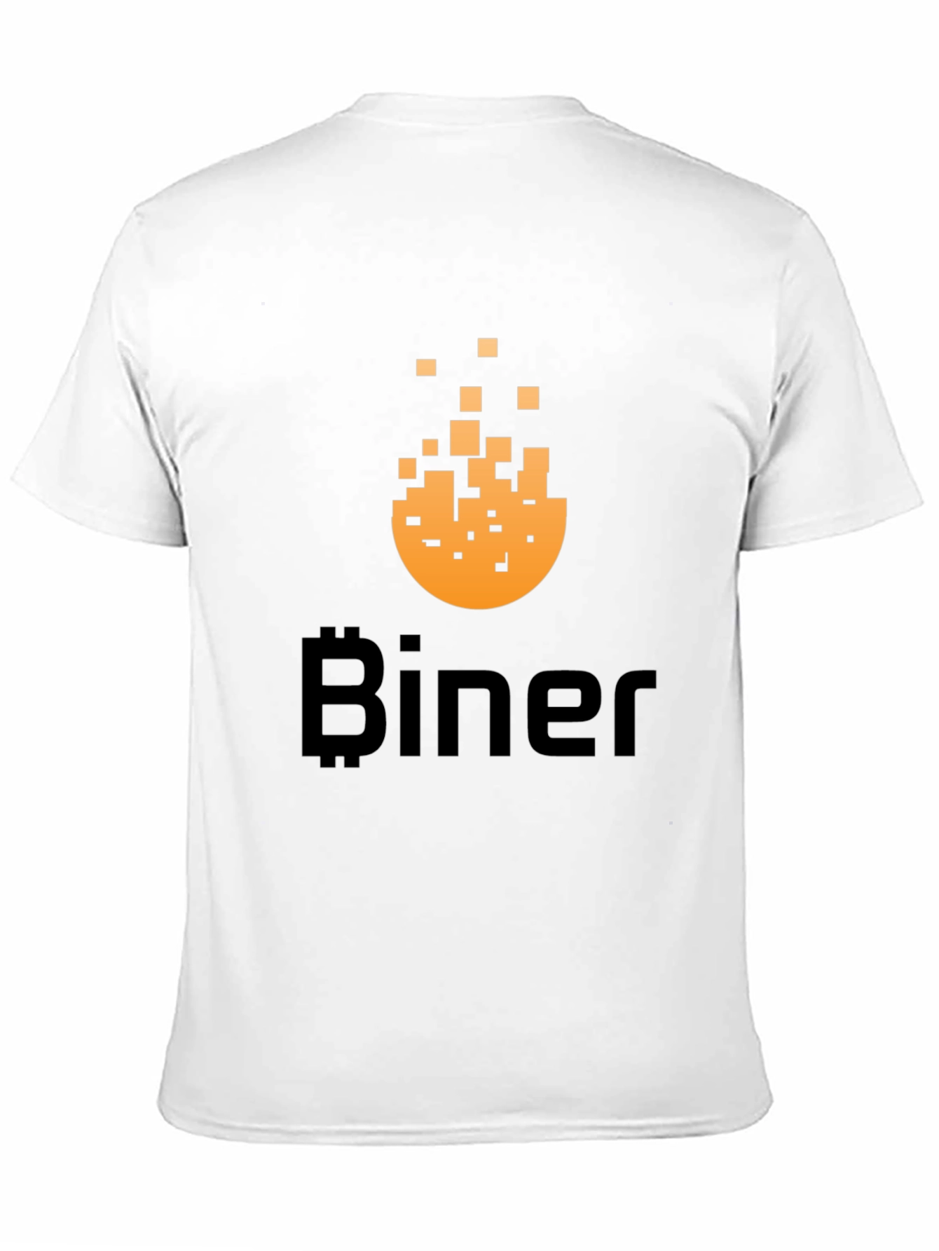 Biner Bitcoin Pixel Art T-Shirt - Crypto Enthusiast Tee