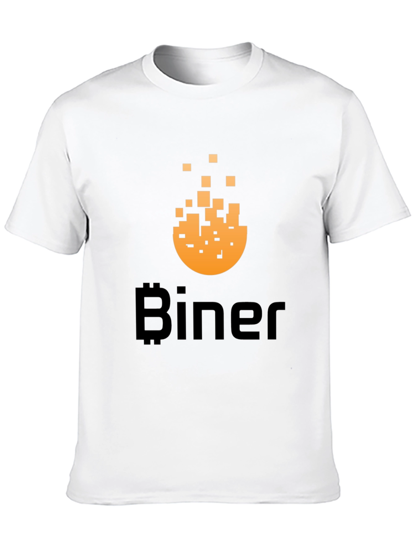 Biner Bitcoin Pixel Art T-Shirt - Crypto Enthusiast Tee