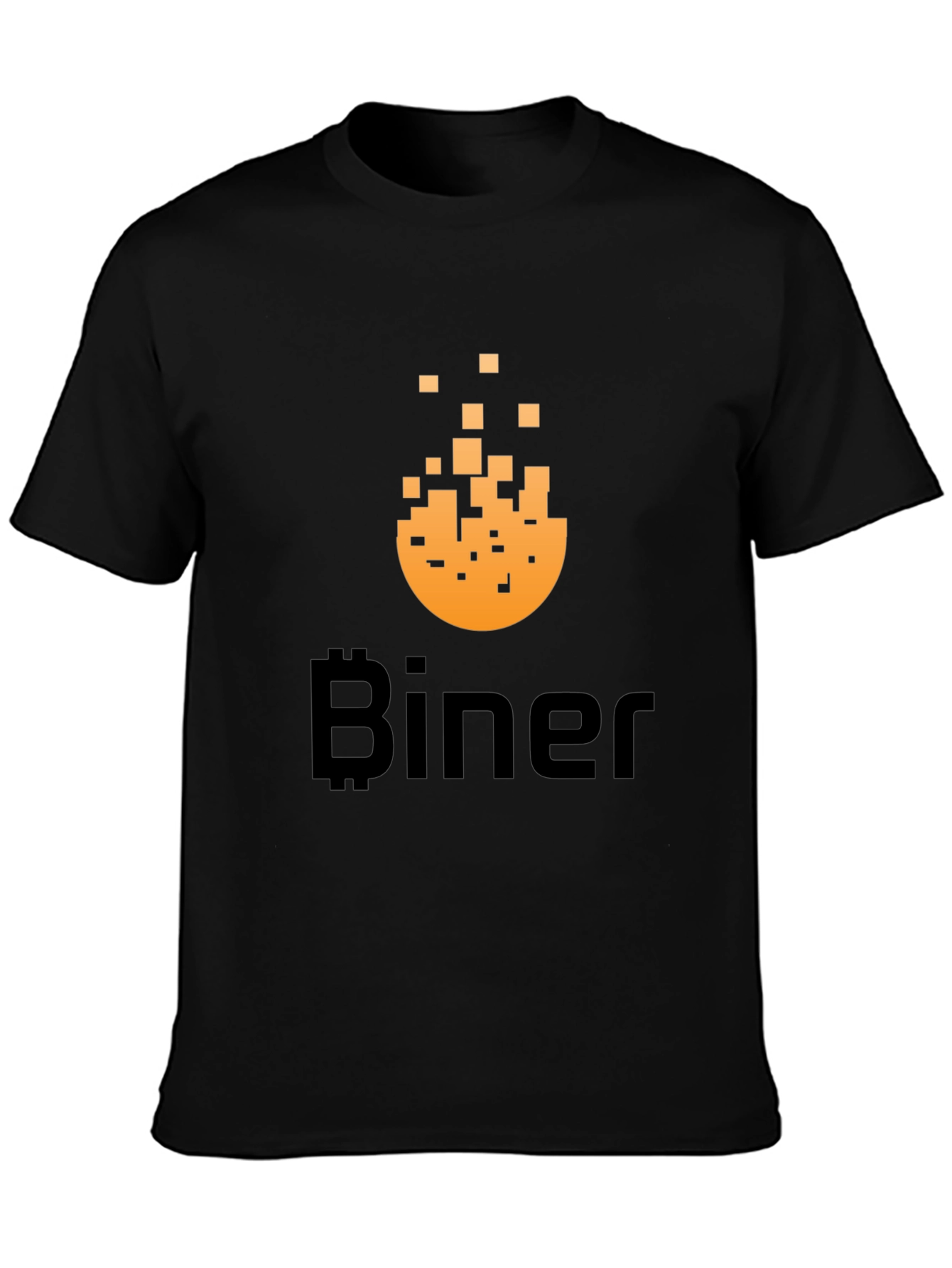 Biner Bitcoin Pixel Art T-Shirt - Crypto Enthusiast Tee