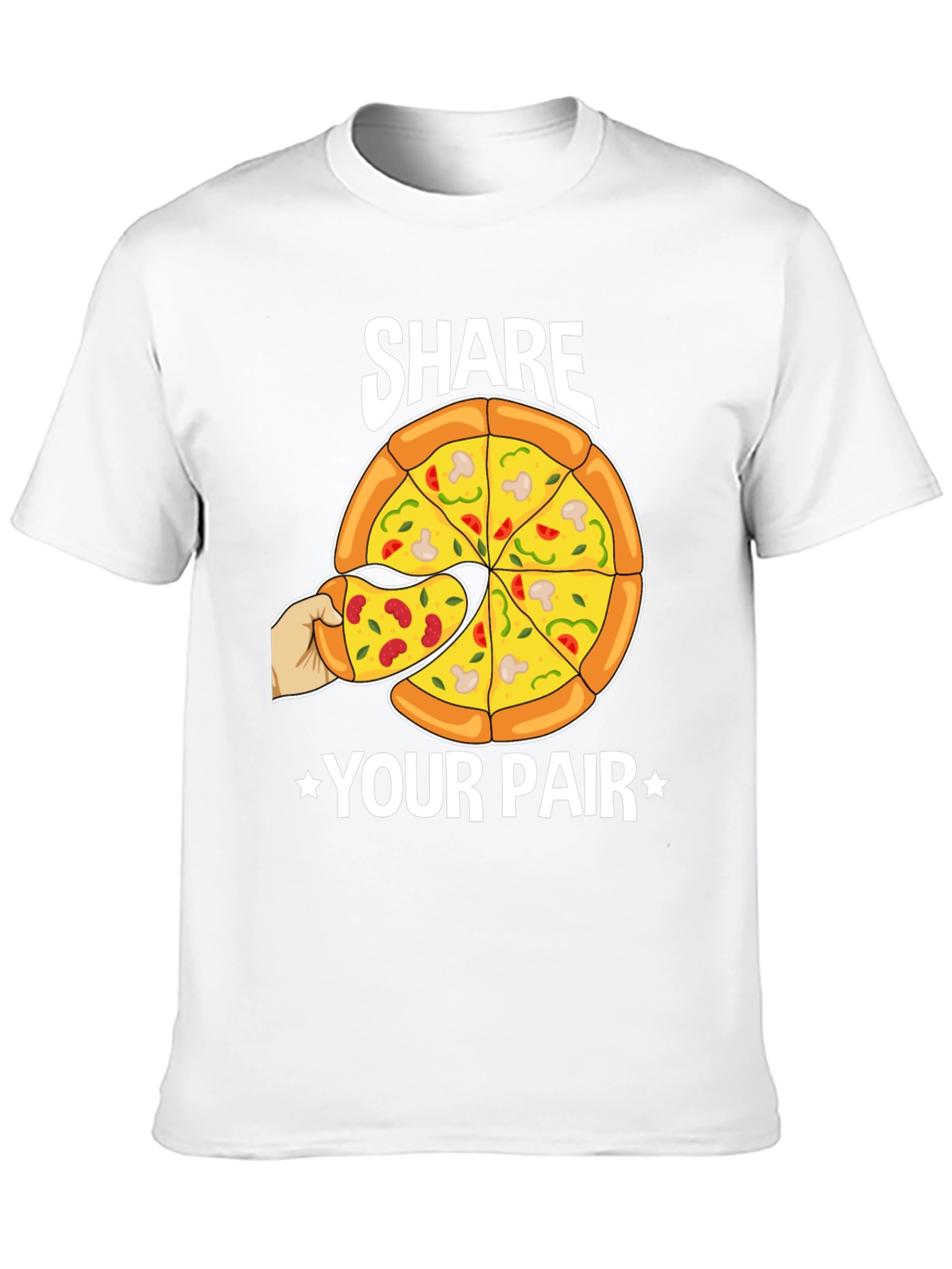 Share Your Pair Pizza Graphic T-Shirt