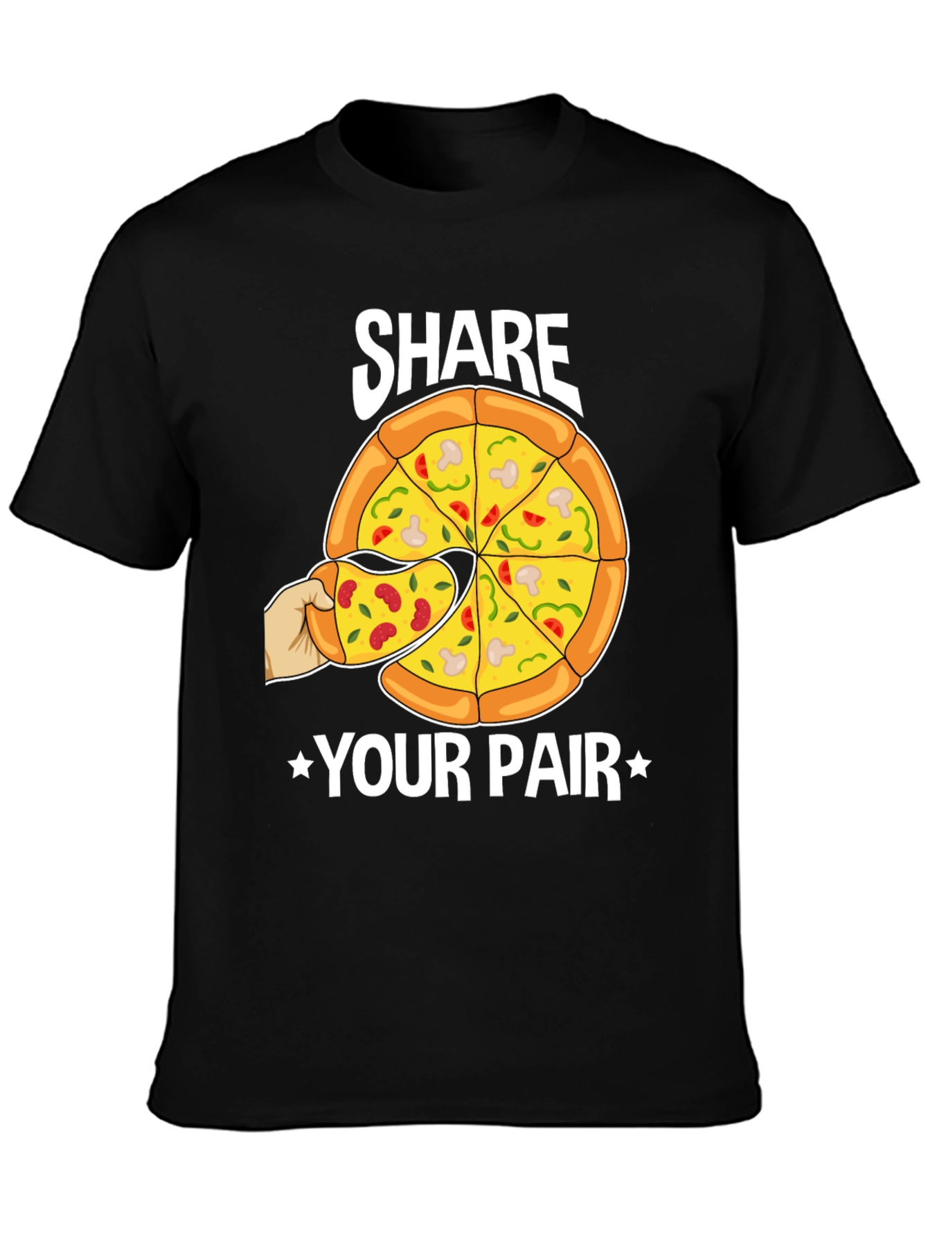 Share Your Pair Pizza Graphic T-Shirt