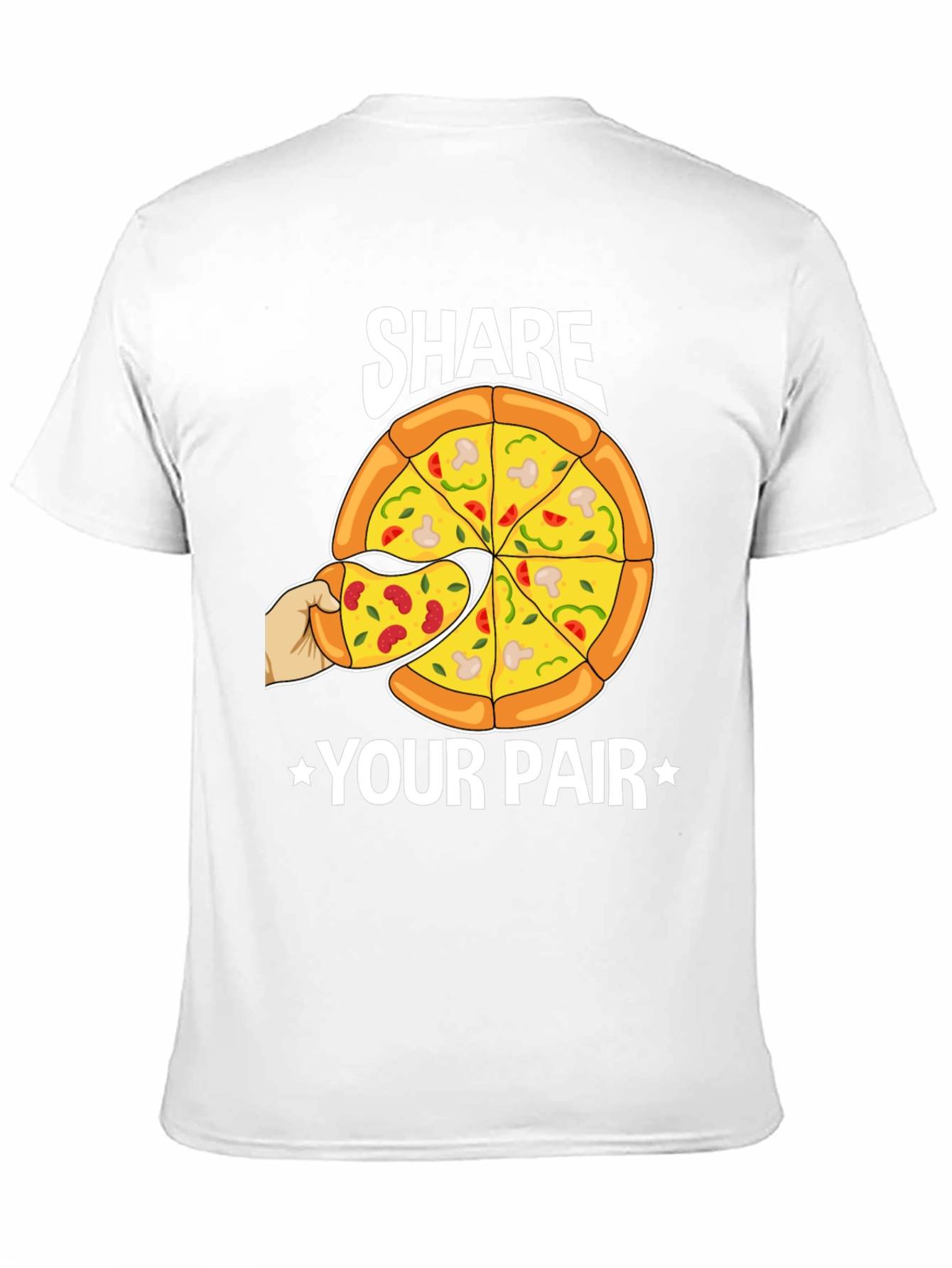 Share Your Pair Pizza Graphic T-Shirt