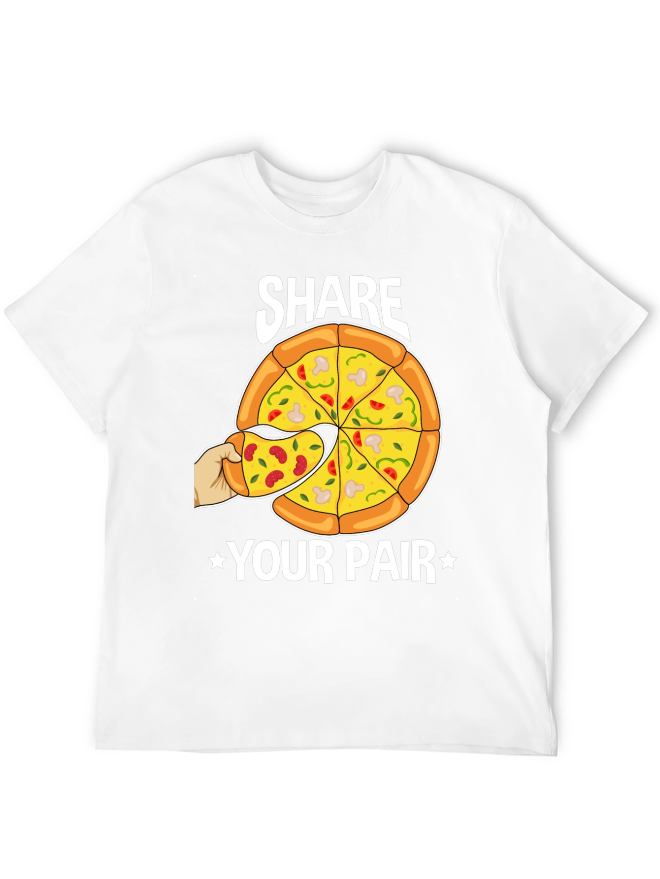 Share Your Pair Pizza Graphic T-Shirt