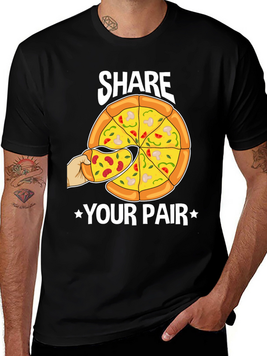 Share Your Pair Pizza Graphic T-Shirt