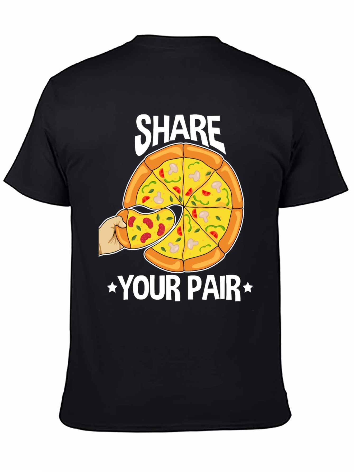 Share Your Pair Pizza Graphic T-Shirt