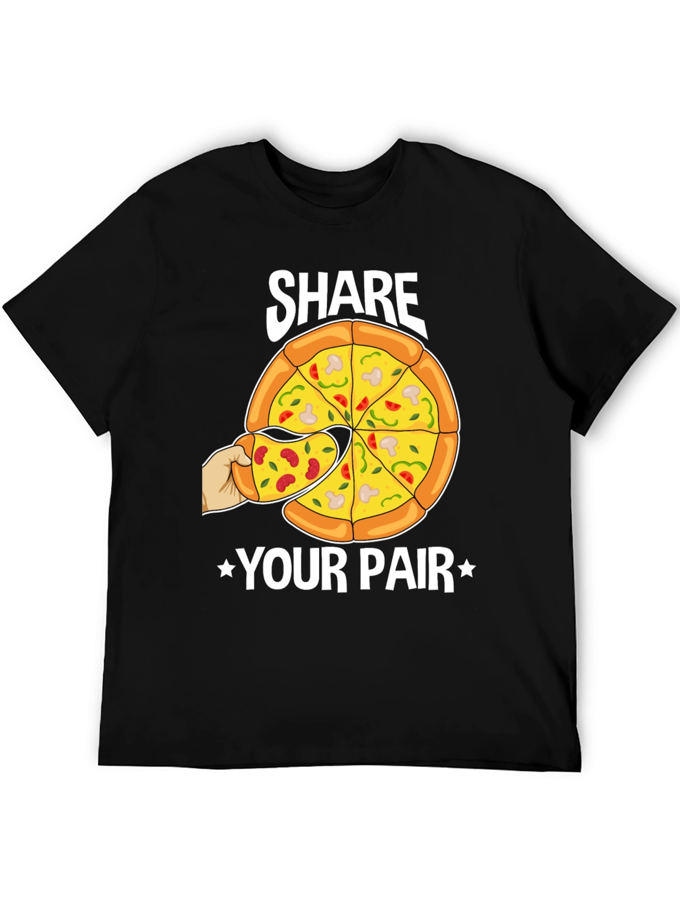 Share Your Pair Pizza Graphic T-Shirt