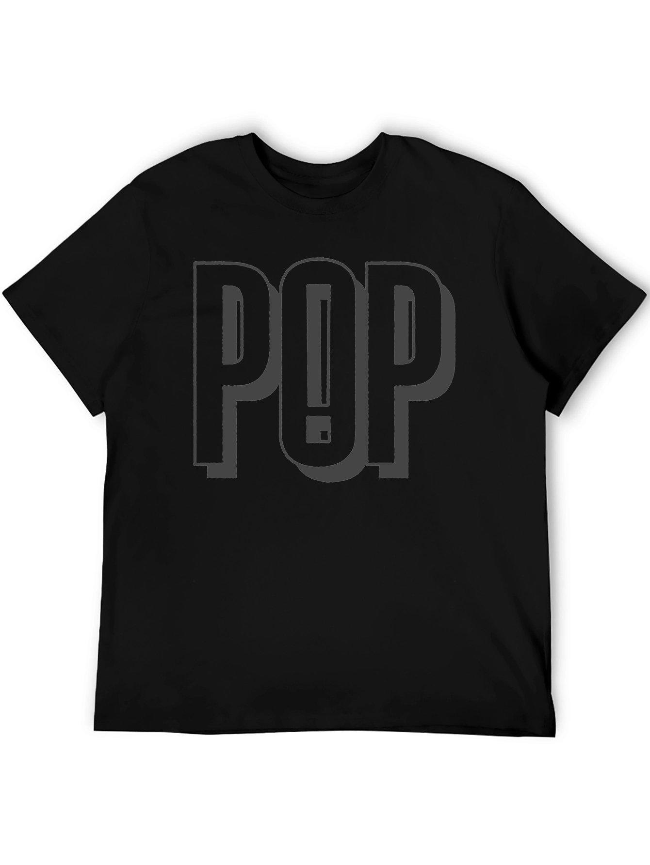 Stylish POP! Graphic Tee - Black Cotton Comfort