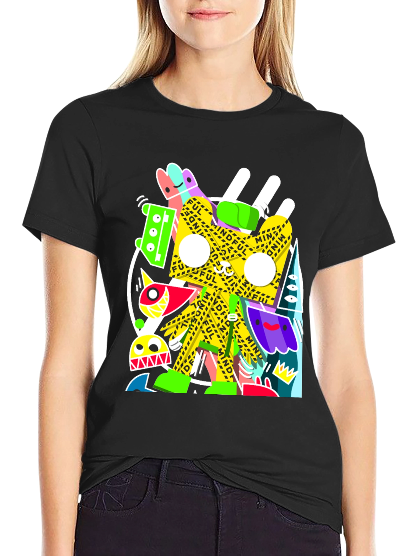 Mindful Doodles Graphic Tee - Black
