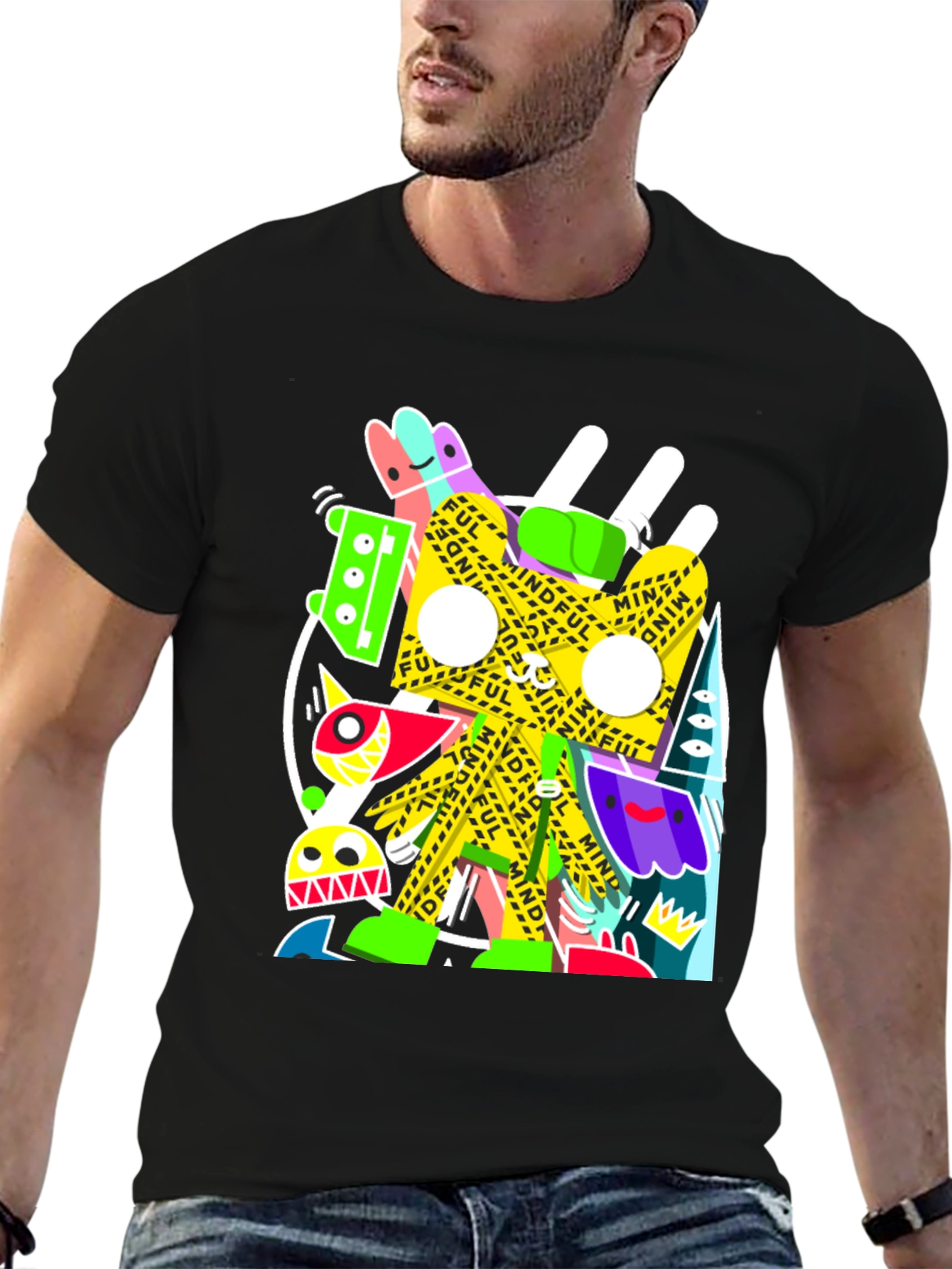 Mindful Doodles Graphic Tee - Black