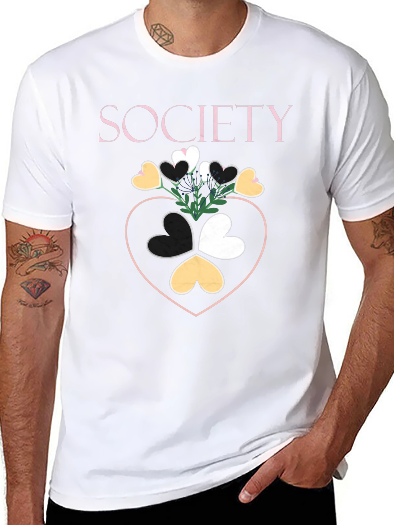 Society Heart Graphic Tee - Stylish Unisex T-Shirt